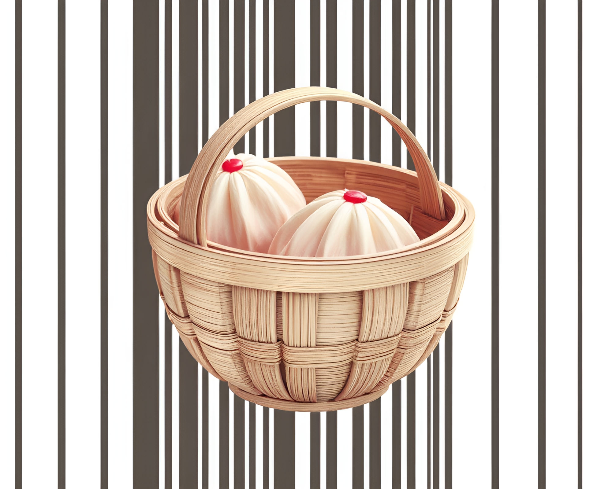 Planetary Dim Sum Delights Barcode Stripe Symphony – free AI stock image