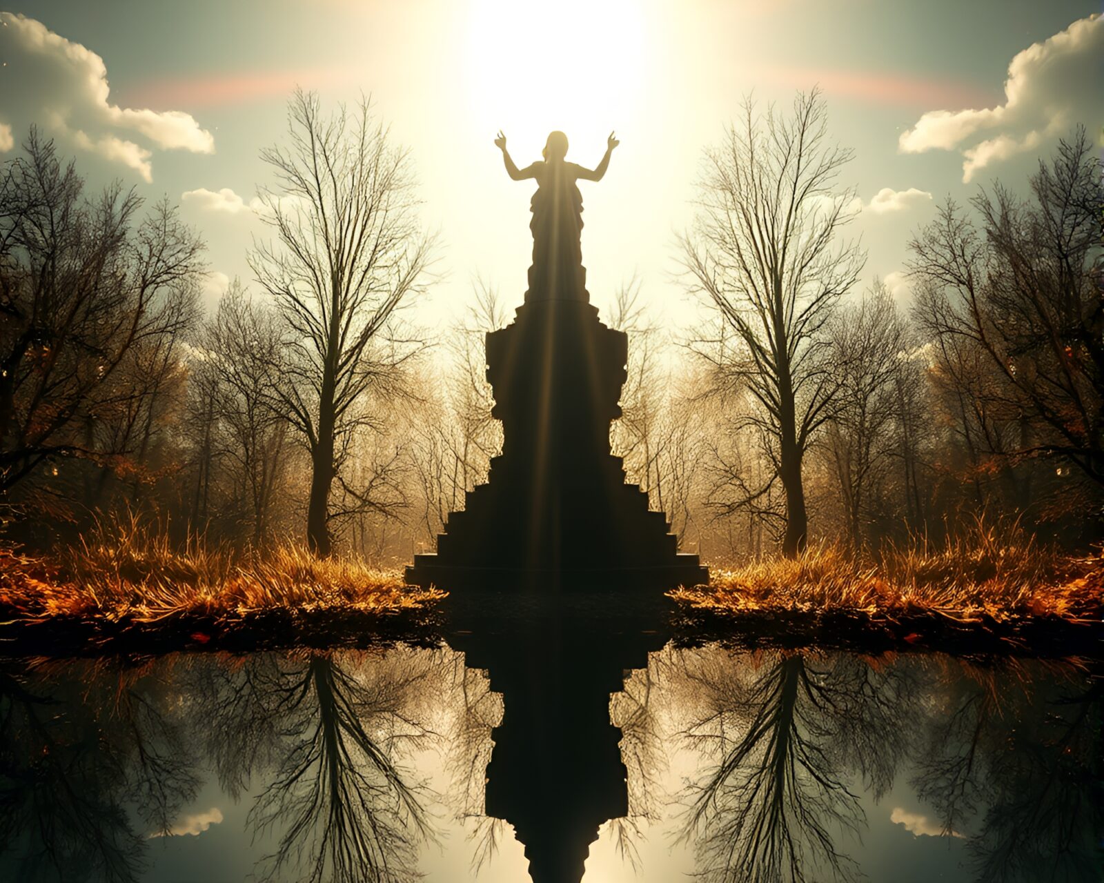 Banshee in x-ray style with double reflections in midday light