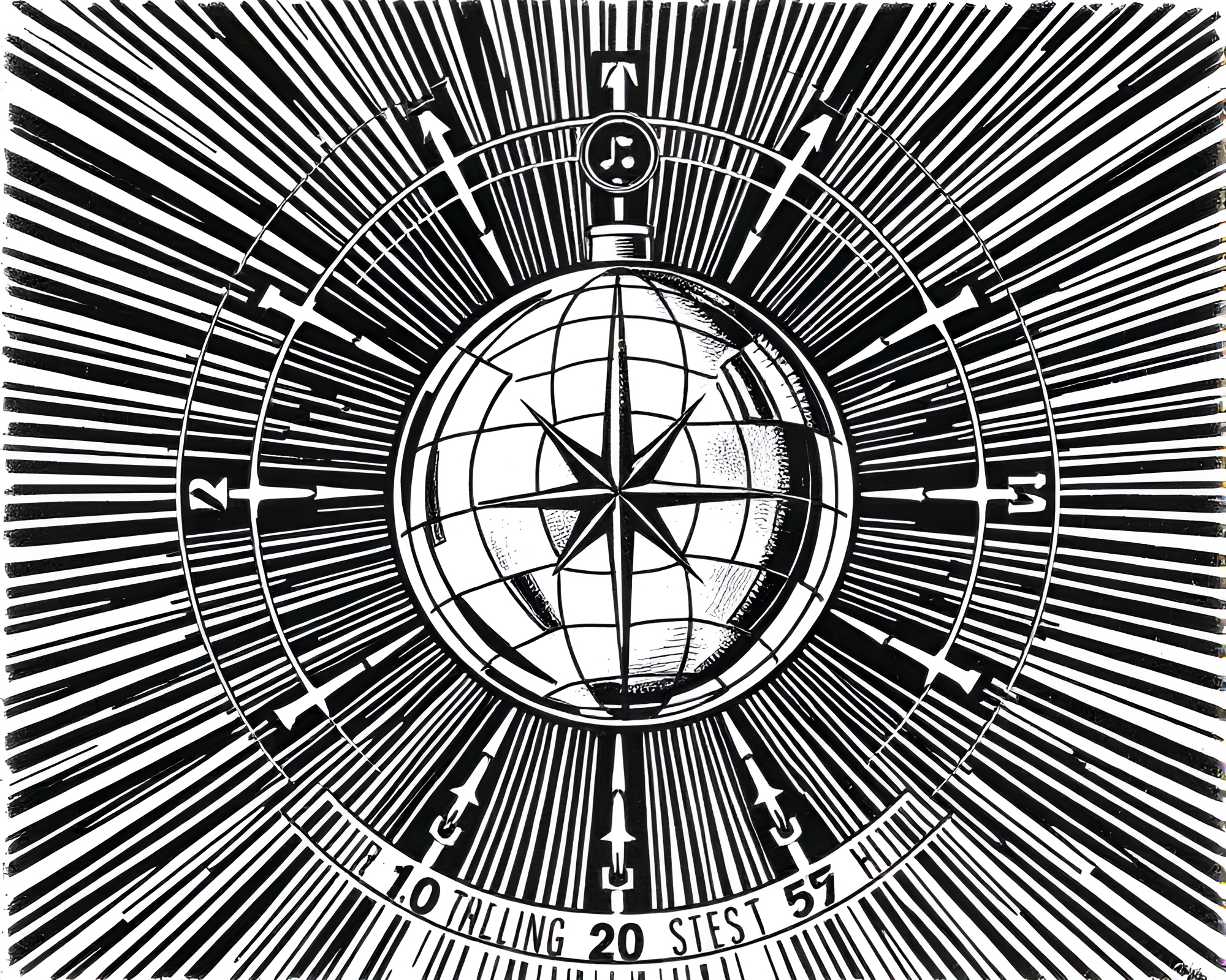 Comic Style Pocket Sundial with Disco Ball Glimmer – free AI stock image