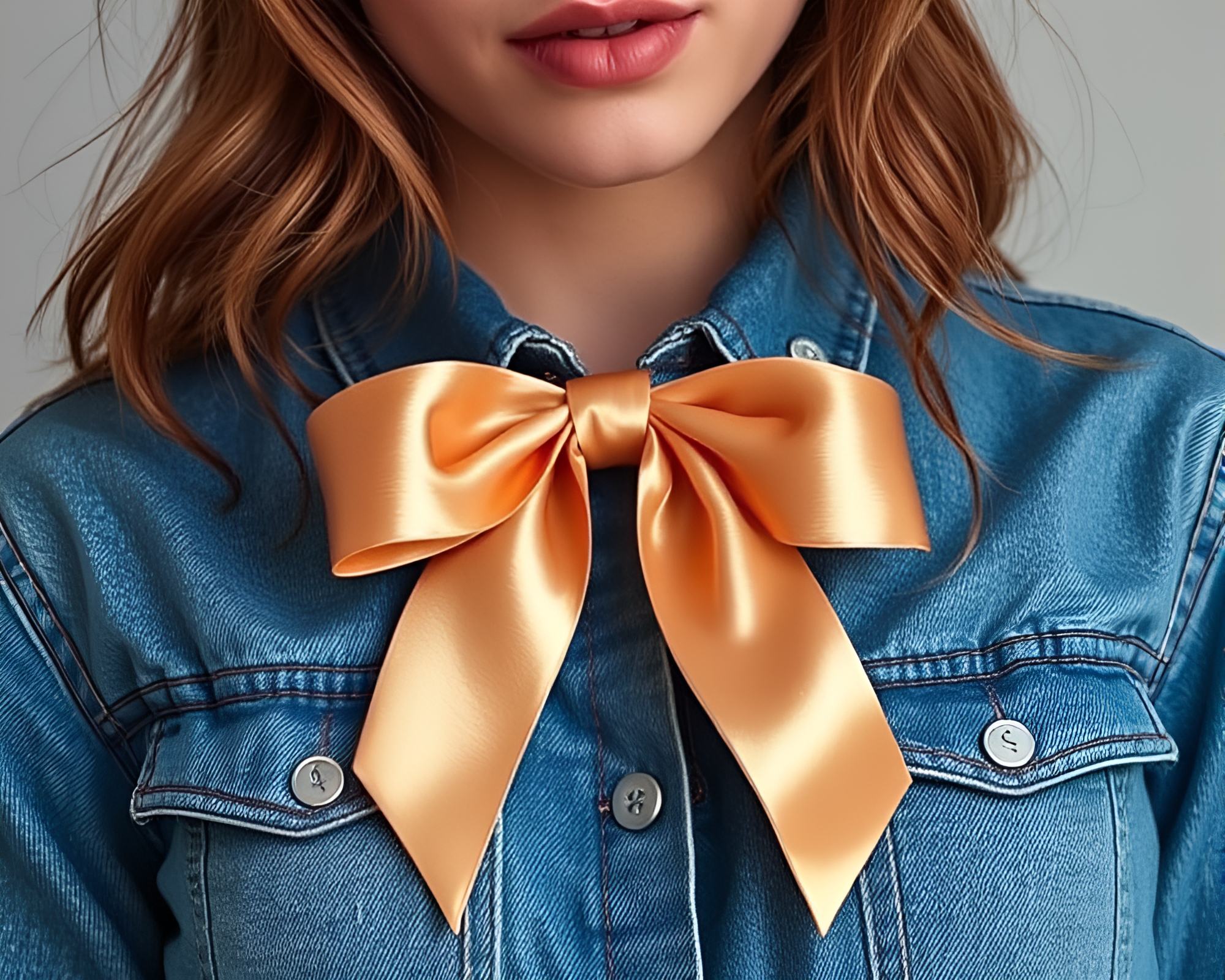 Gilded Highlights Adorn Satin Ribbons in Divisionist Art – free AI stock image