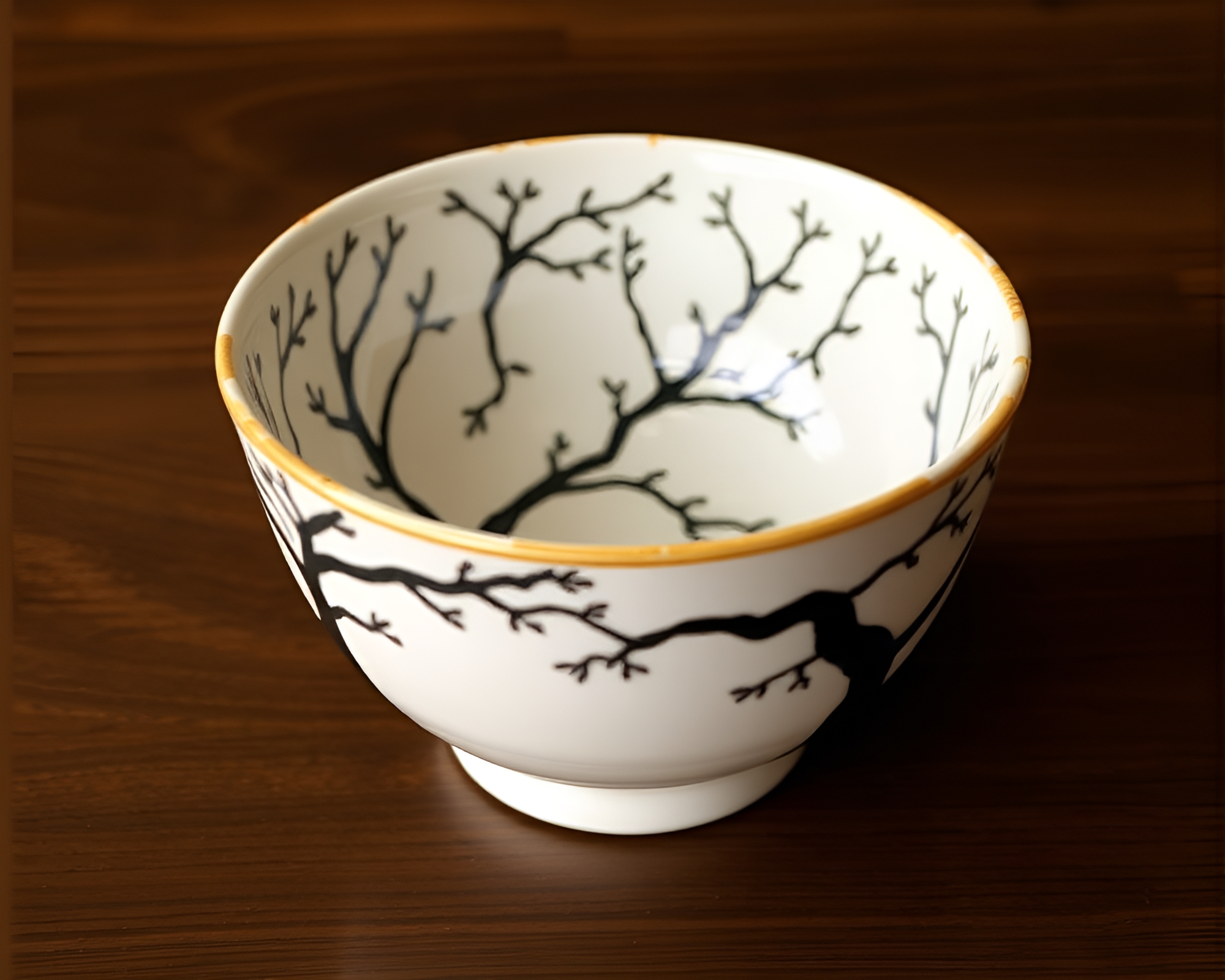 Japanese Ramen Bowl in Ivory White Tri-Tone Composition – free AI stock image