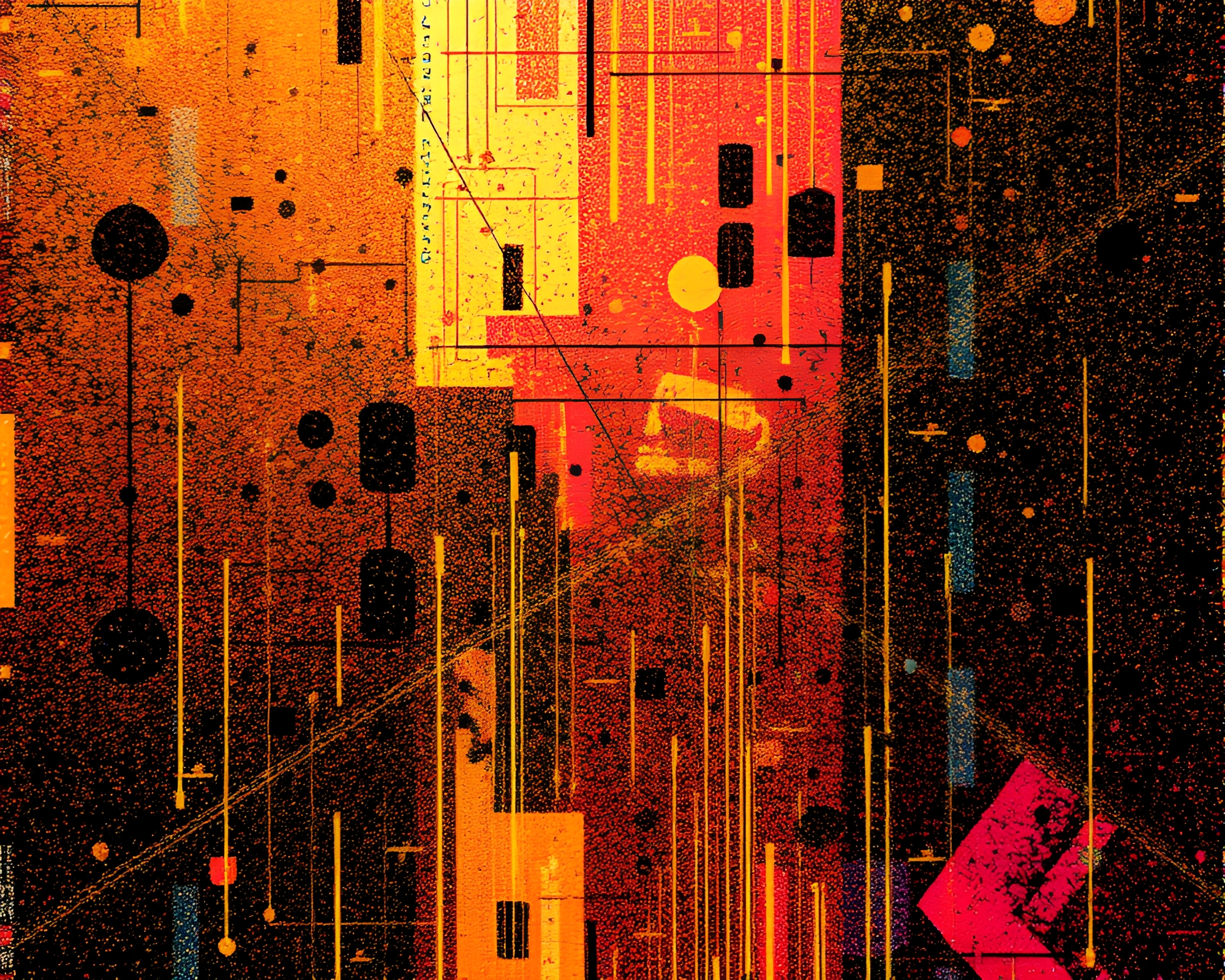 Cosmic Glitch Art: Stardust Screen Print – free AI stock image