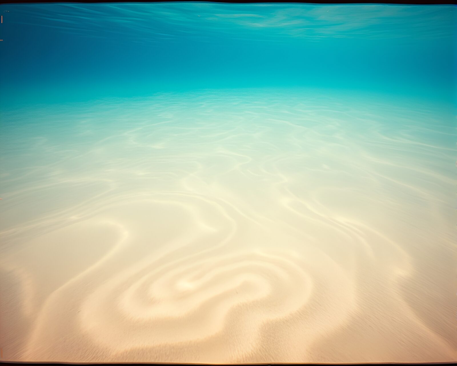 Mystical underwater world with swirling sands and blurred motion