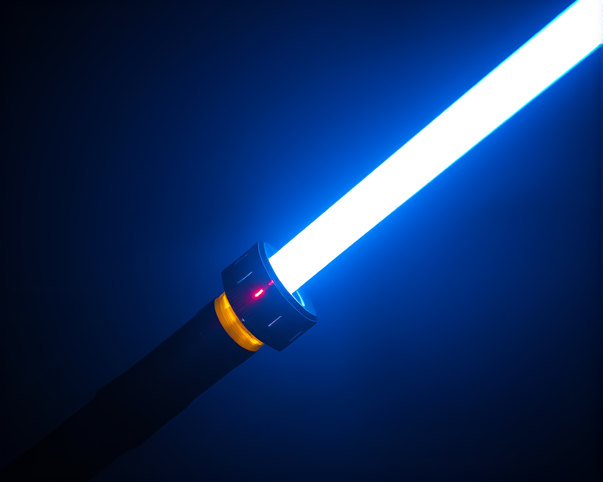Sleek Laser Sword in Illuminated Streetlamp Glow – free AI stock image