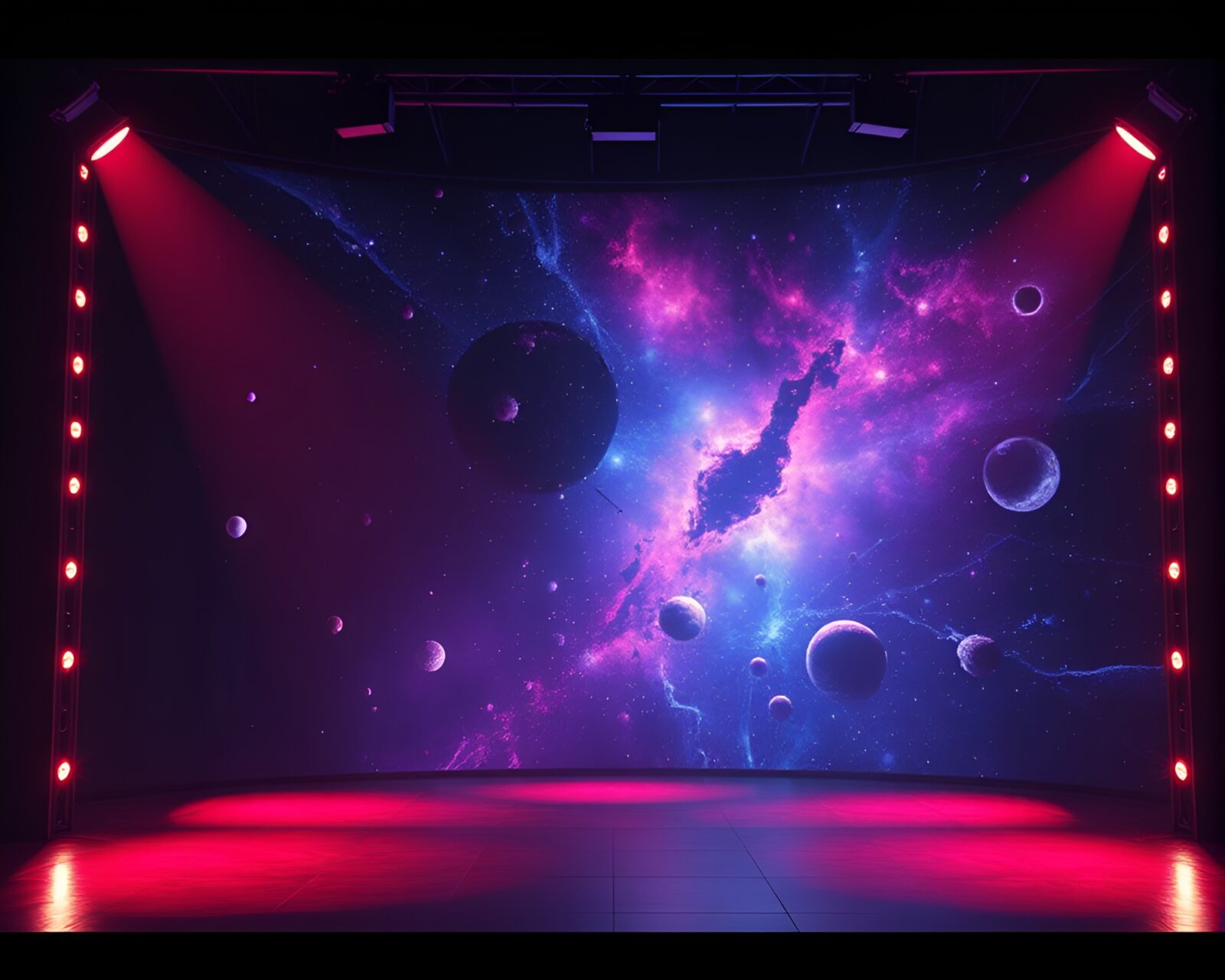 Artistic parallel dimension scene with rim lighting and cel shading