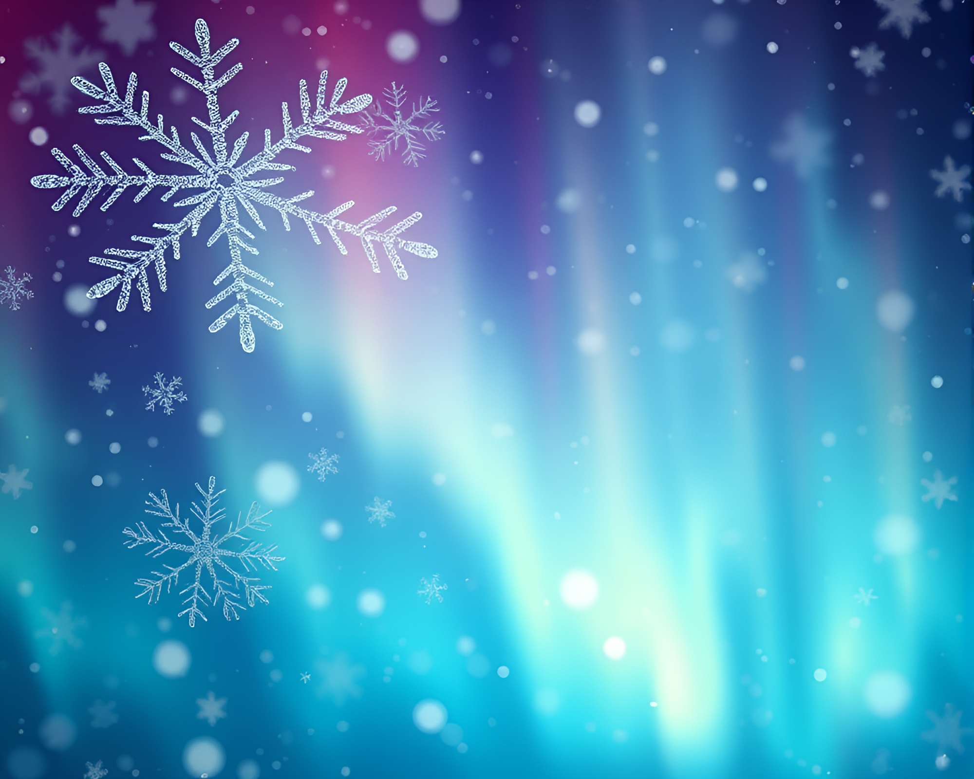 Snowflake Paper Lanterns in Aurora Medical Illustration – free AI stock image
