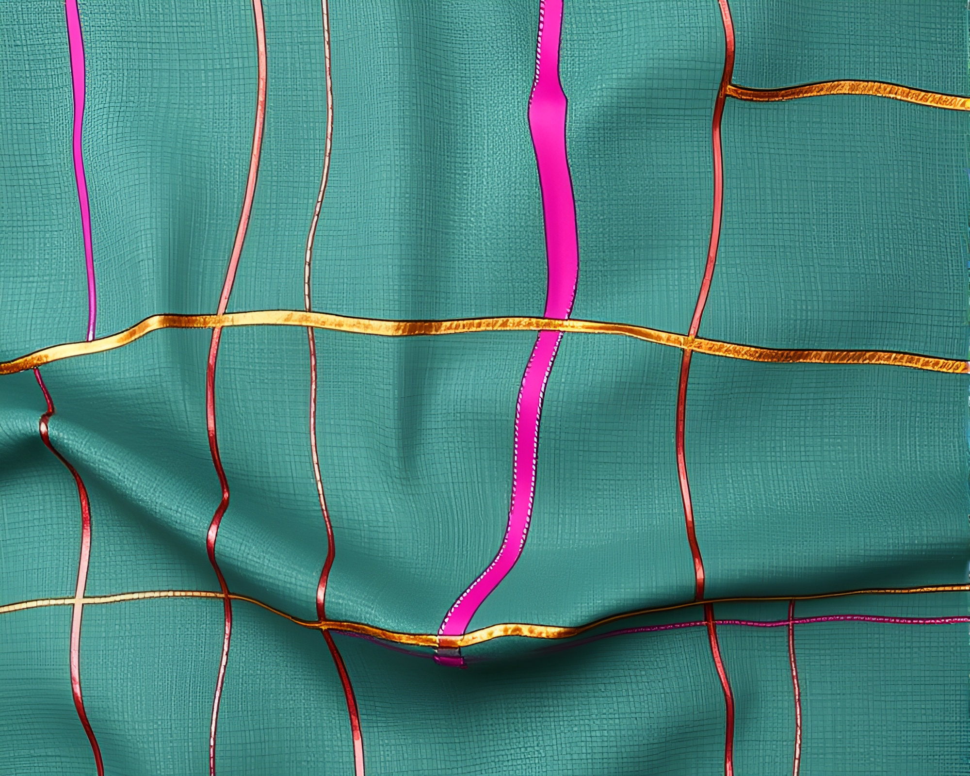 Magenta Punch in Bronze Ley Lines – free AI stock image
