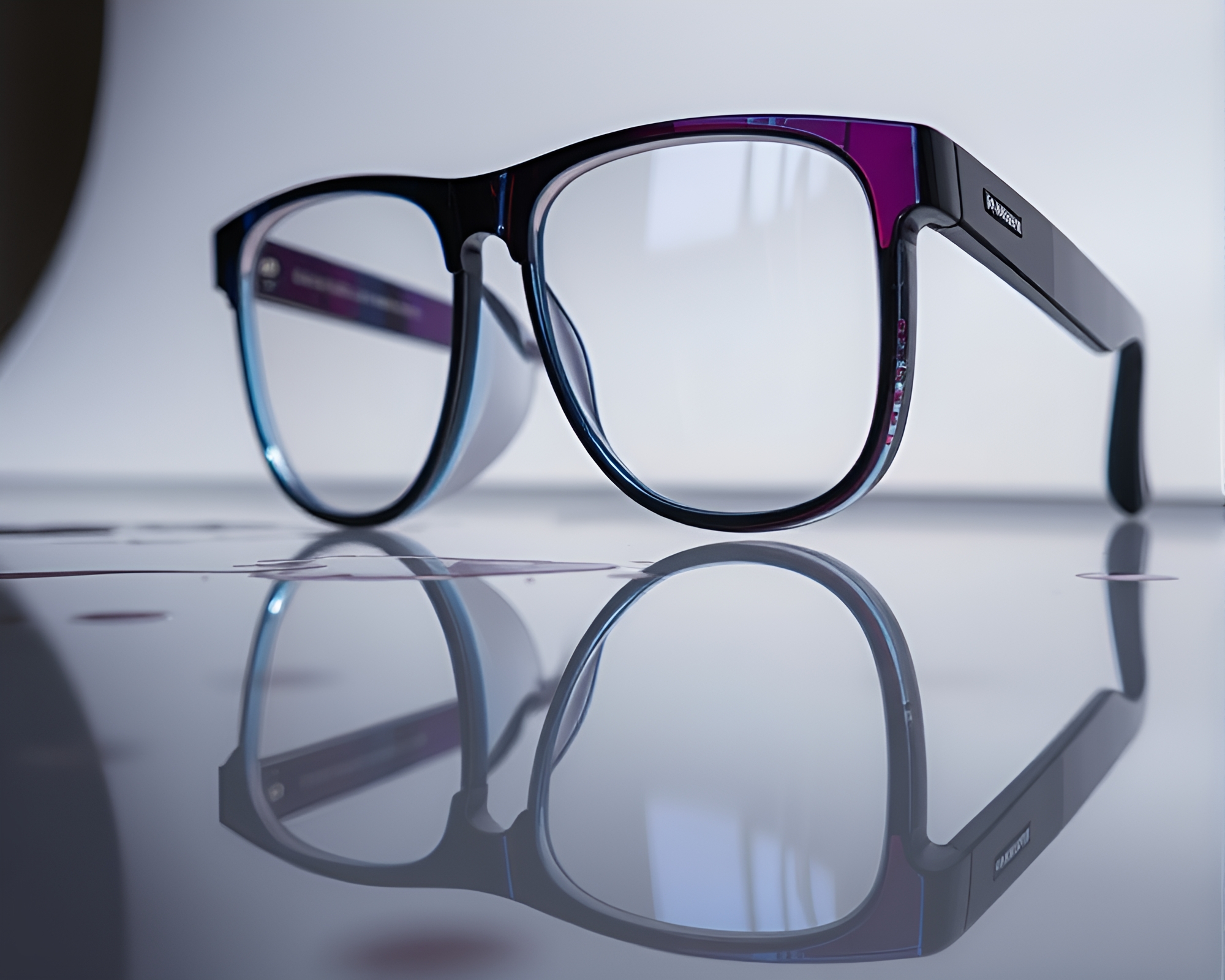Prism Refraction Augmented Reality Glasses Dripped Paint Visuals – free AI stock image