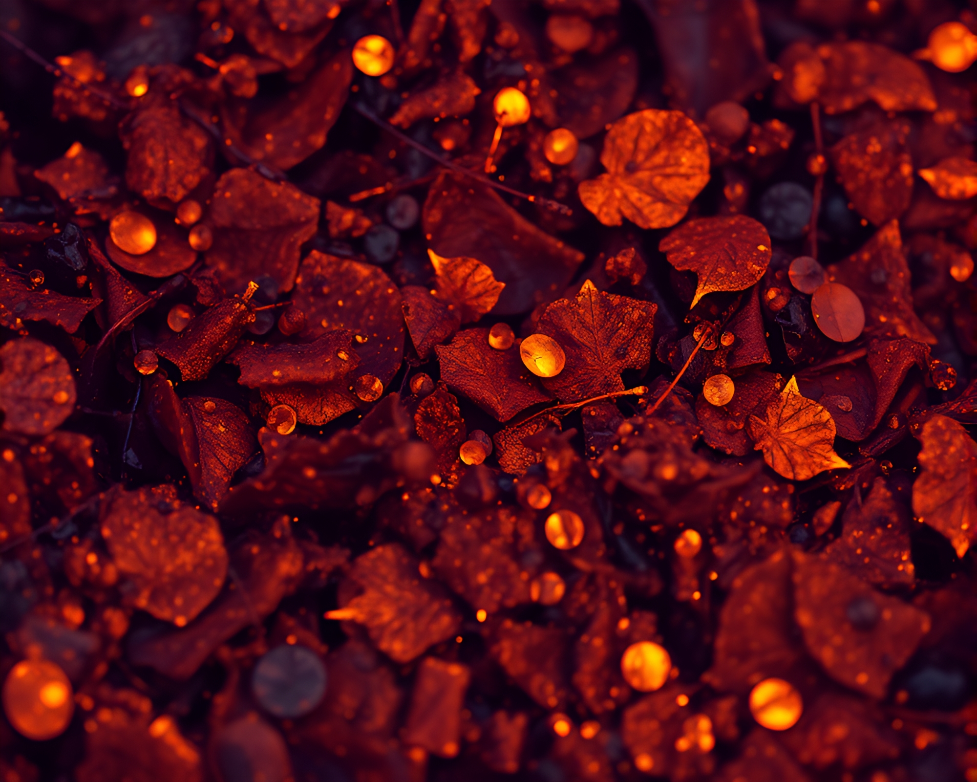 Sapphire Leaf Litter Under Microscope – free AI stock image