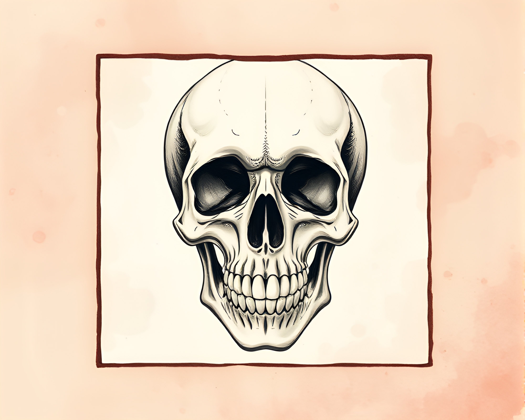 Crystal Skull in Rule of Thirds Children’s Illustration – free AI stock image