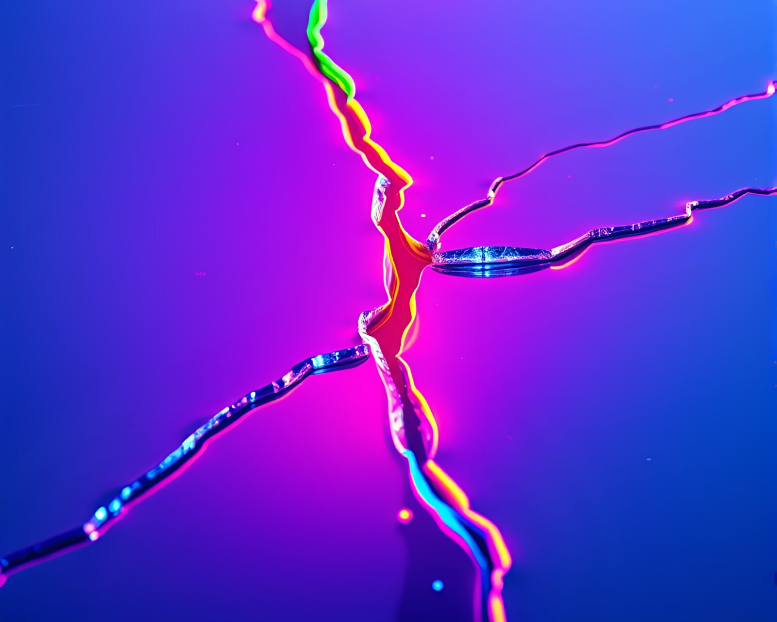 Minimalist design of violin in vibrant neon colors on ice