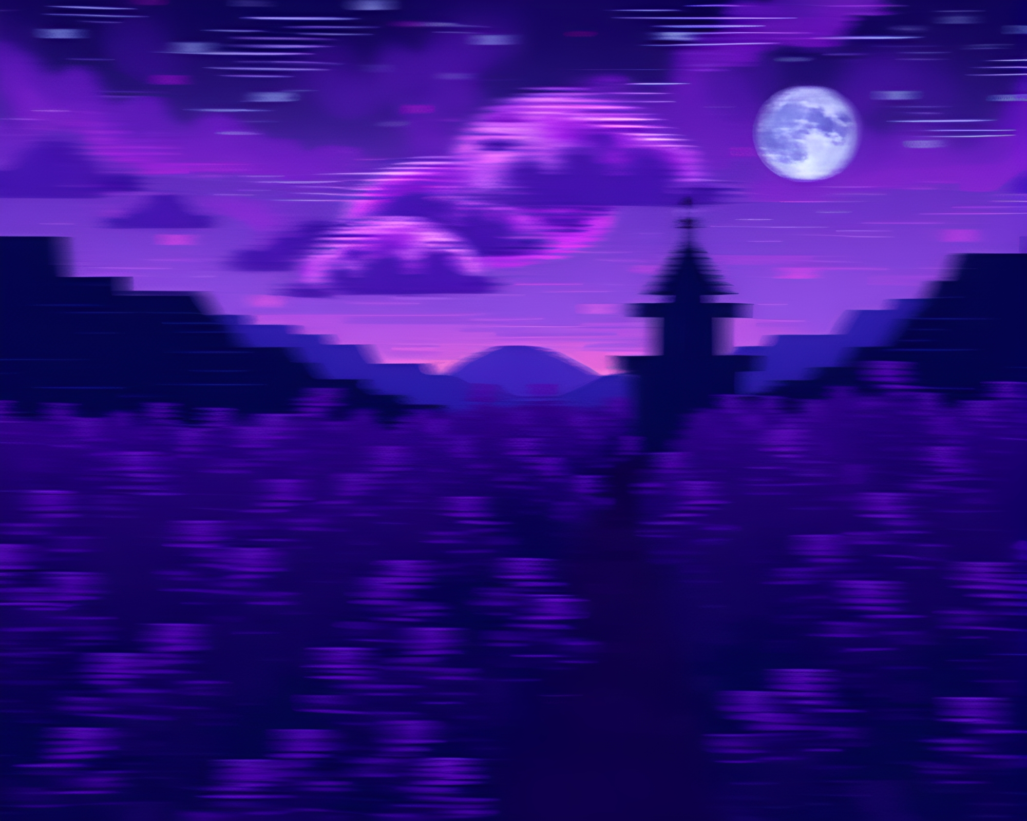 Ethereal Cosmic Entity Emerges in Pixelated Twilight Reverie – free AI stock image