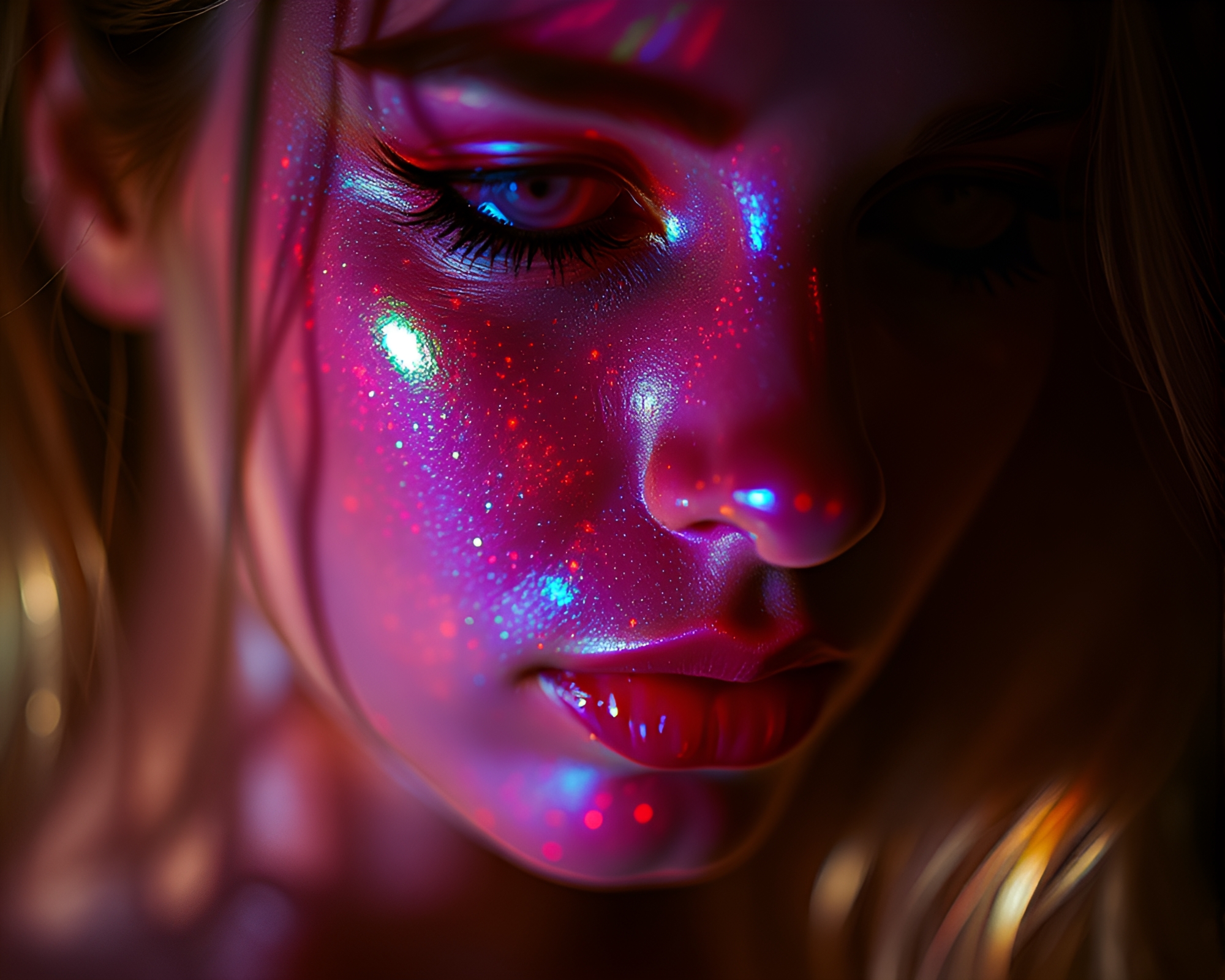 Hydra Hologram in Close-Up Light Shadow Contrast – free AI stock image