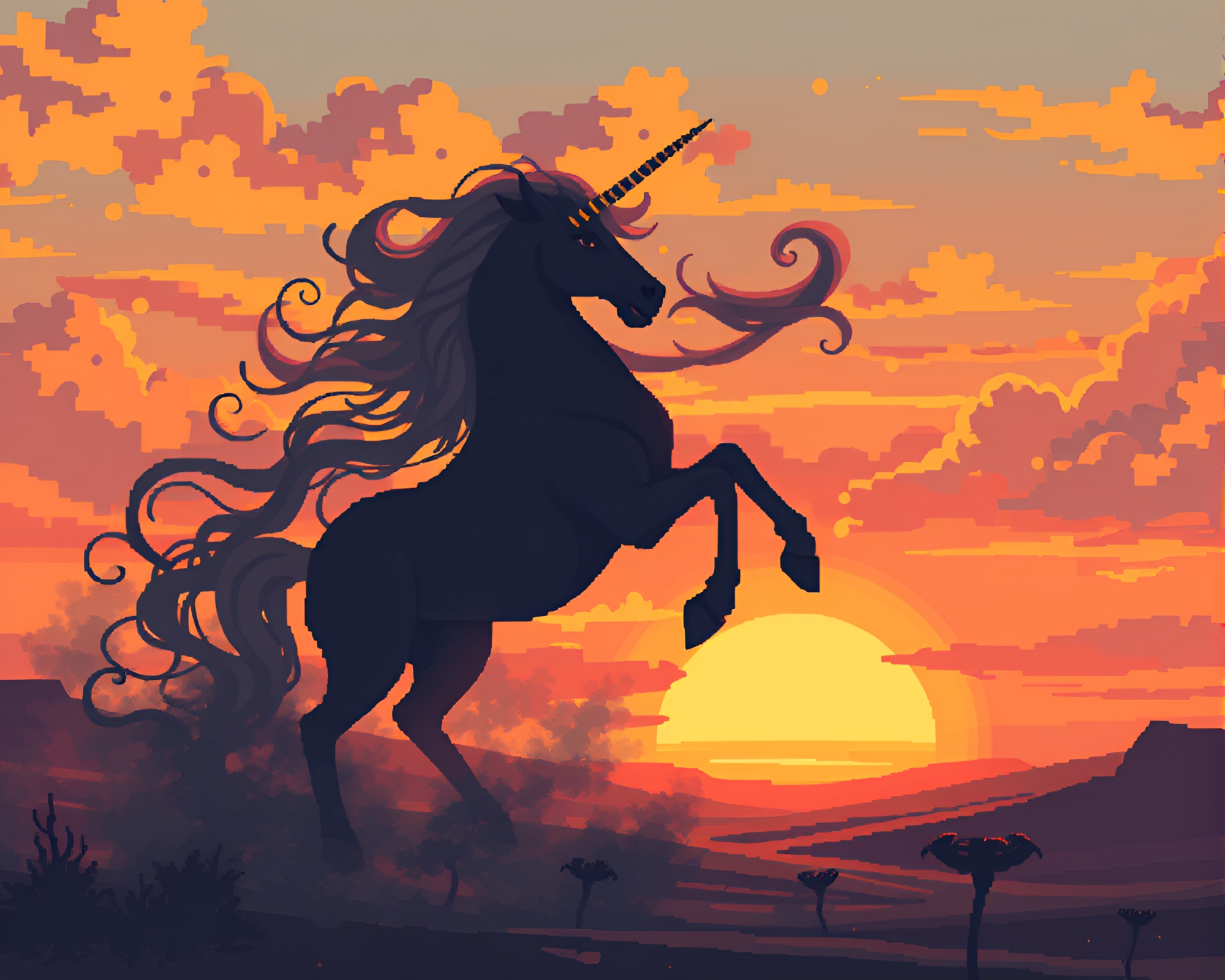 Sandstone Centaur Silhouetted by Swirling Smoke Plume – free AI stock image