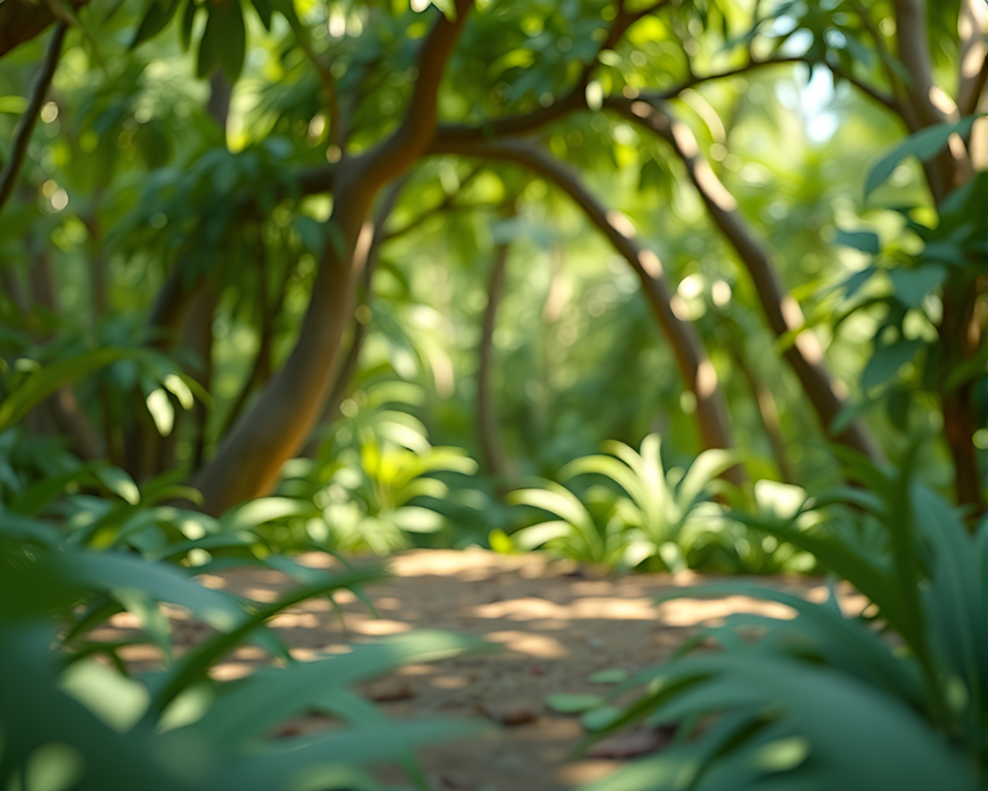 Kangaroo in Low-Poly Jungle Canopy – free AI stock image