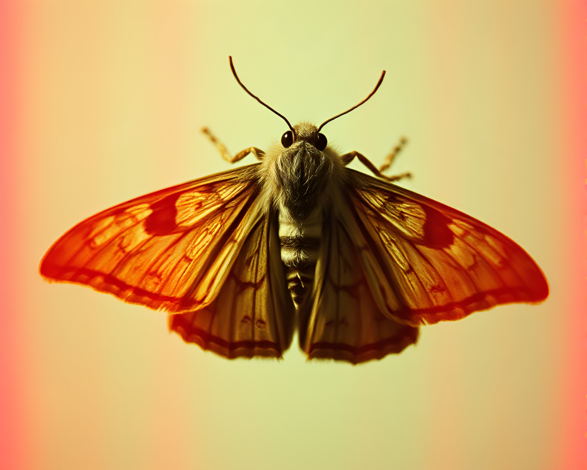Majestic Moth Amidst Digital Noise Splendor – free AI stock image