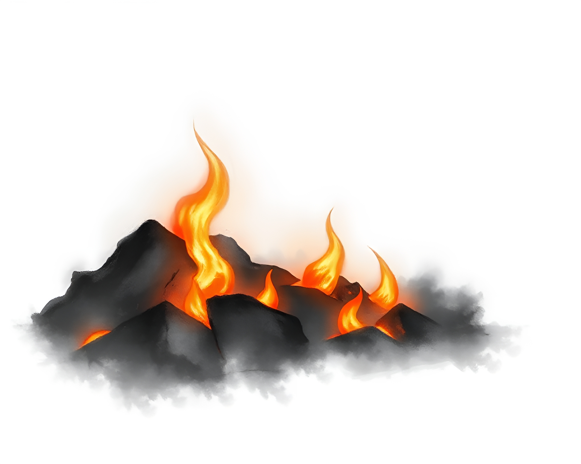 Glowing Embers Float in Earth-Toned Vector Sketch – free AI stock image