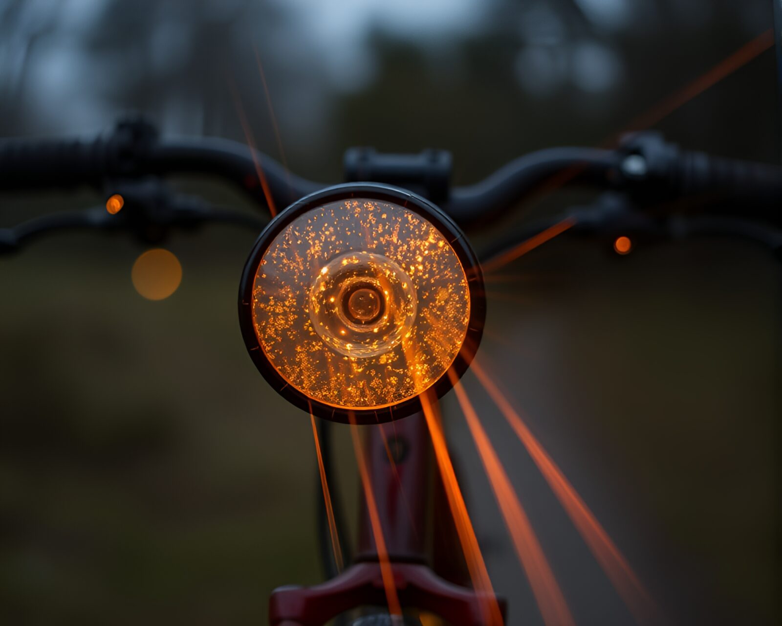 Vintage bike covered in rust under sunlight with blur