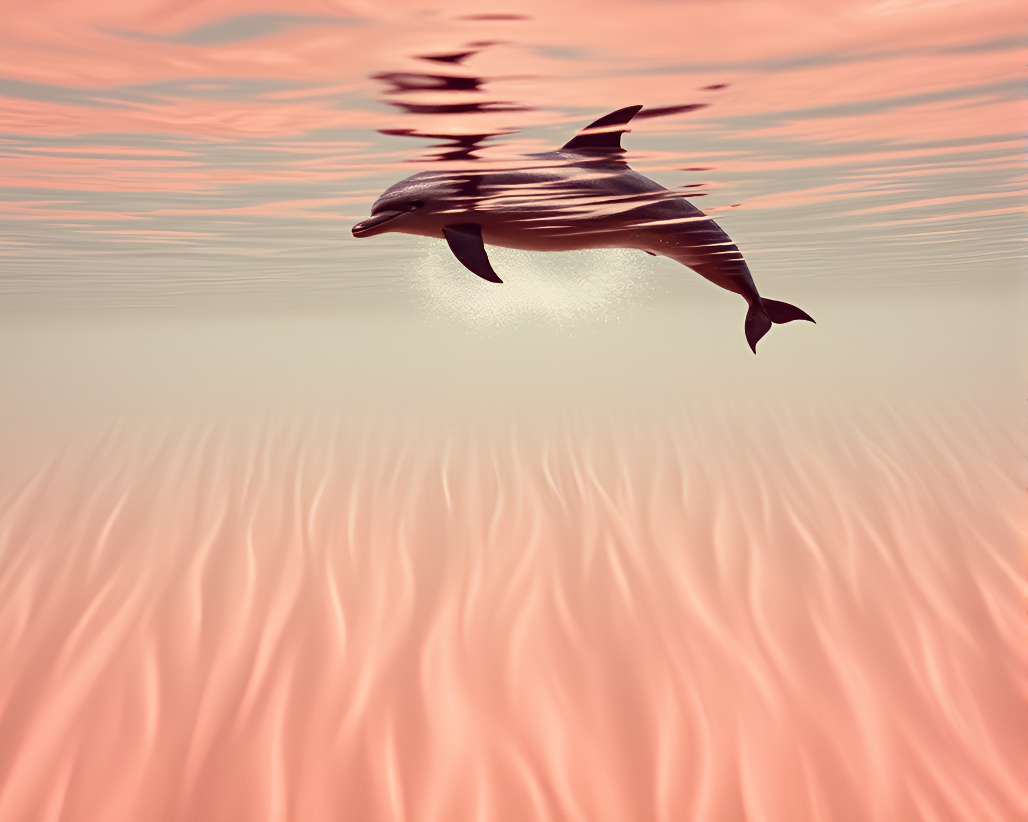 Amazon River Dolphin in Infrared Paper Composition – free AI stock image