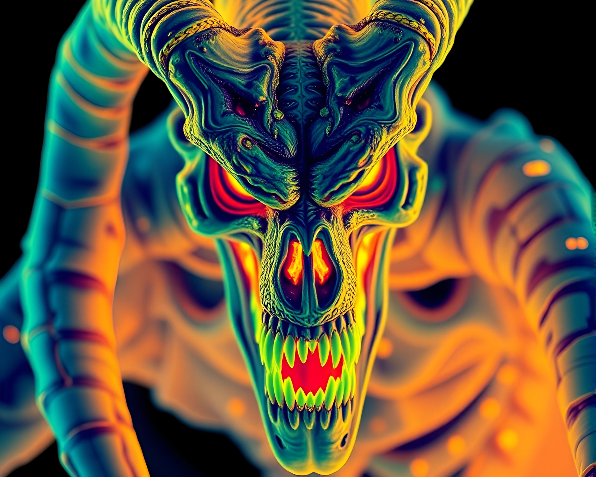 Gilded Kraken Rises in Thermal 3D Splendor – free AI stock image
