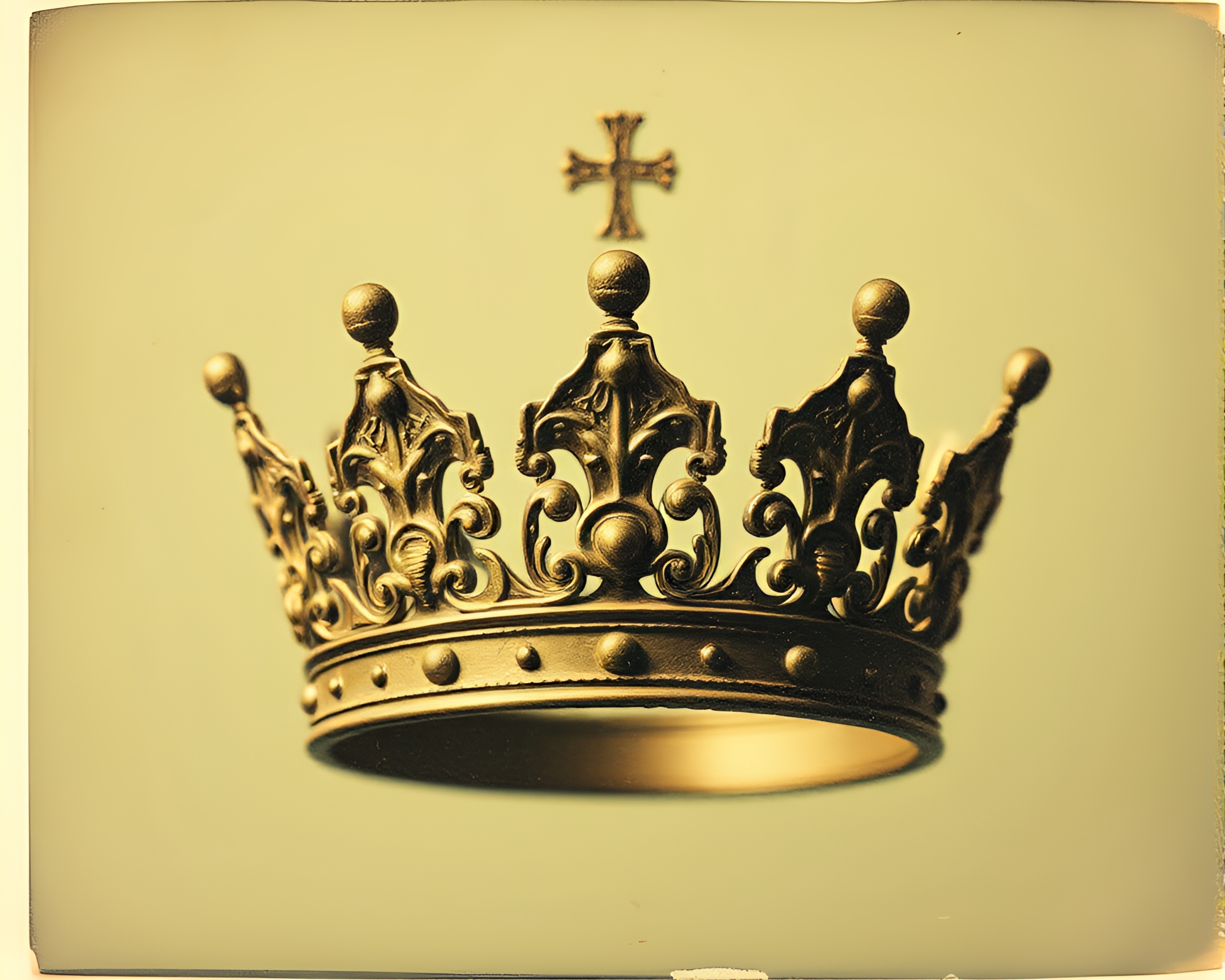 Vintage Crown Dust Overlay Photorealistic Art – free AI stock image