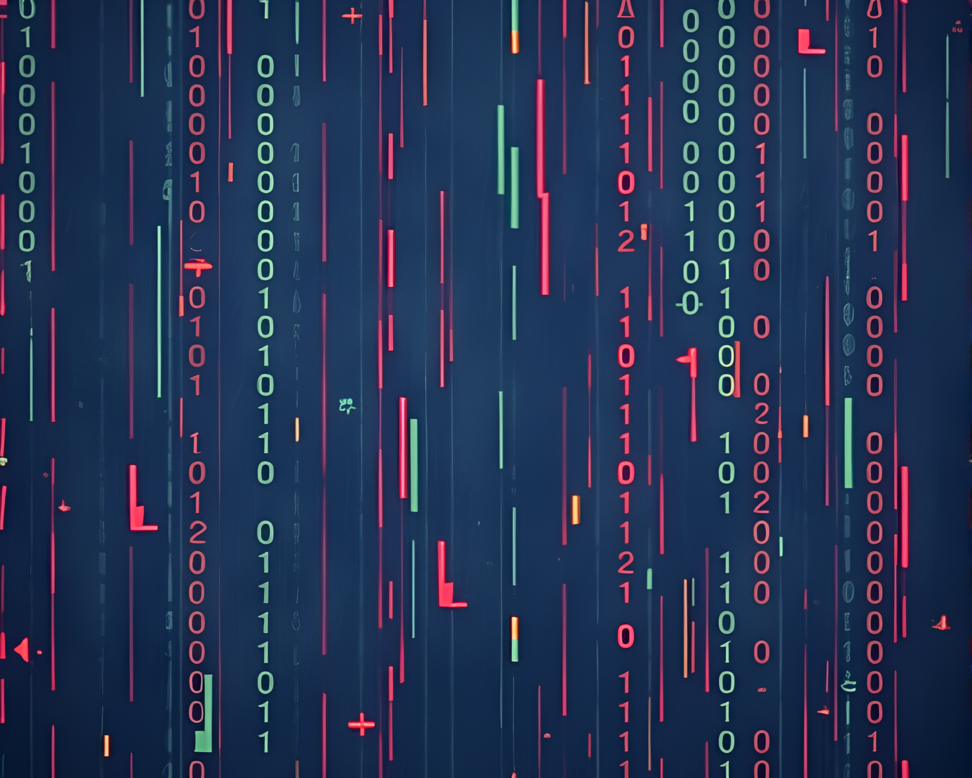 Binary Code Vignette: Faded Denim Fantasy – free AI stock image