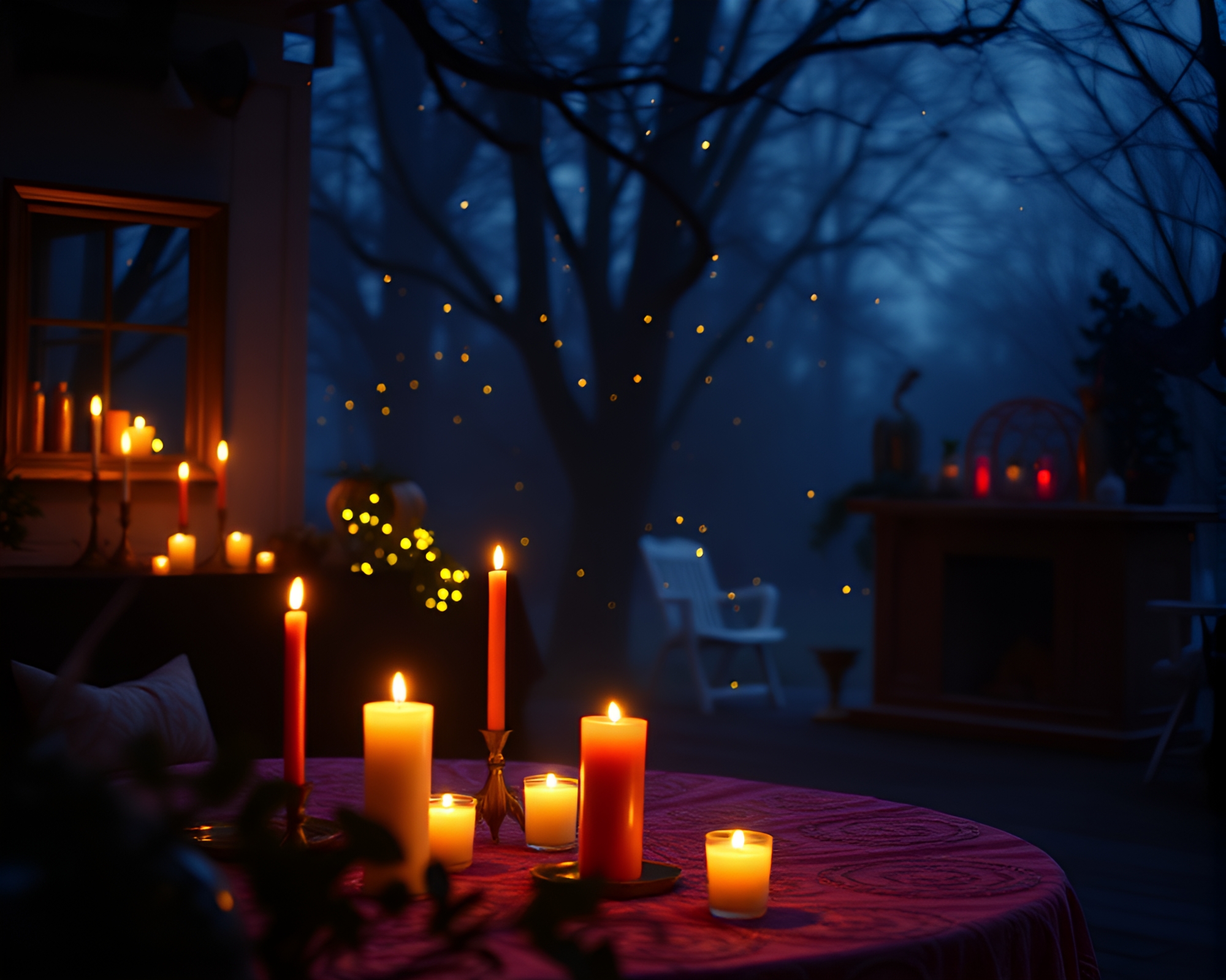 Enchanting Fairy in Candlelit 80s VHS Setting – free AI stock image