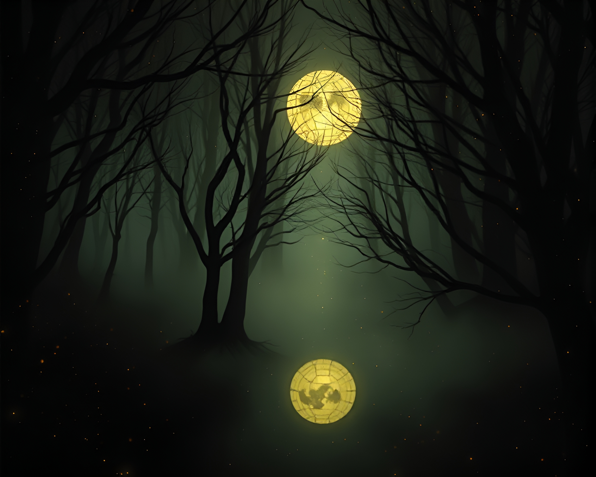 Ethereal Haunted Mirror with Bronze Sheen – free AI stock image