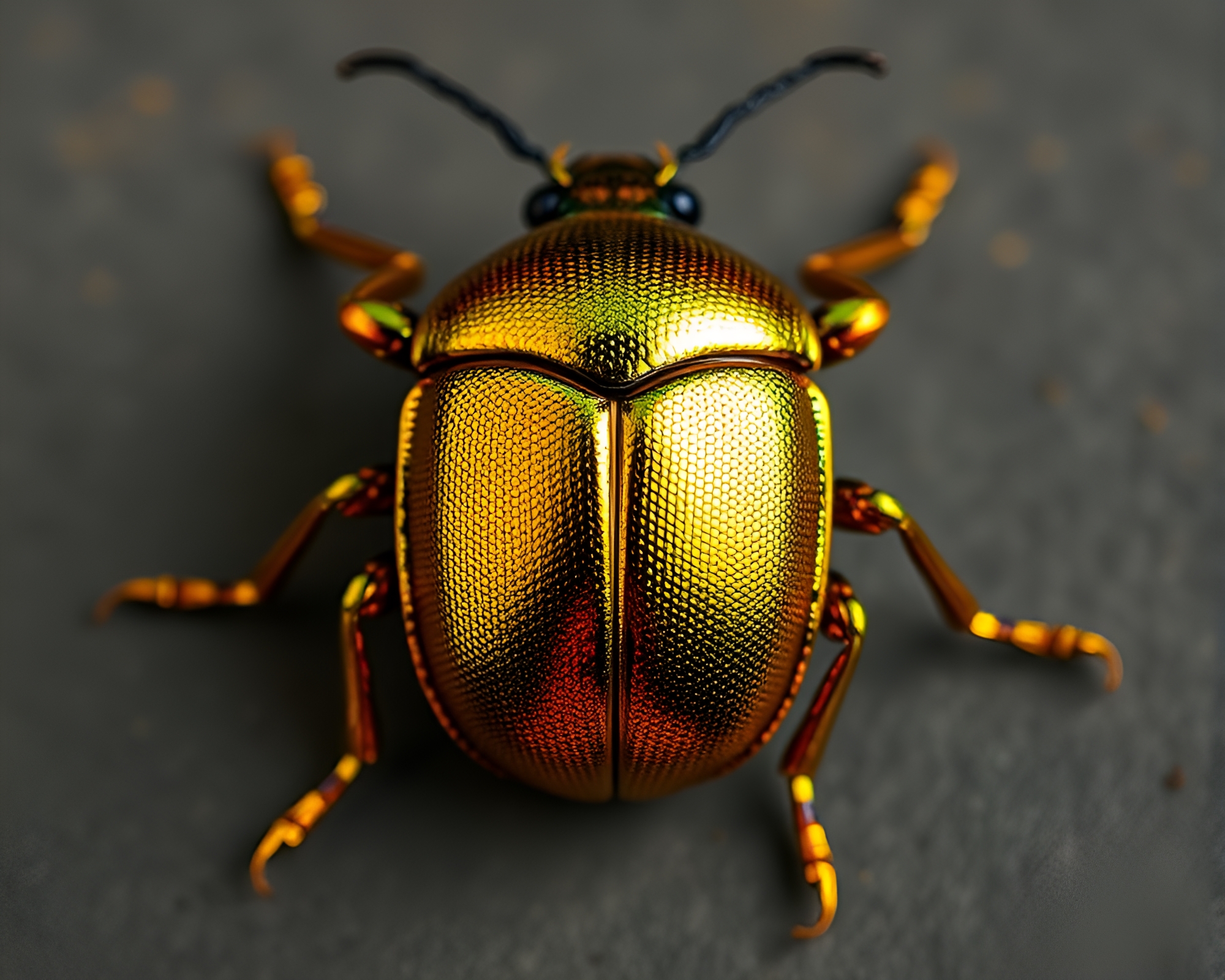 Gilded Beetle in Low Saturation Hatching Style – free AI stock image
