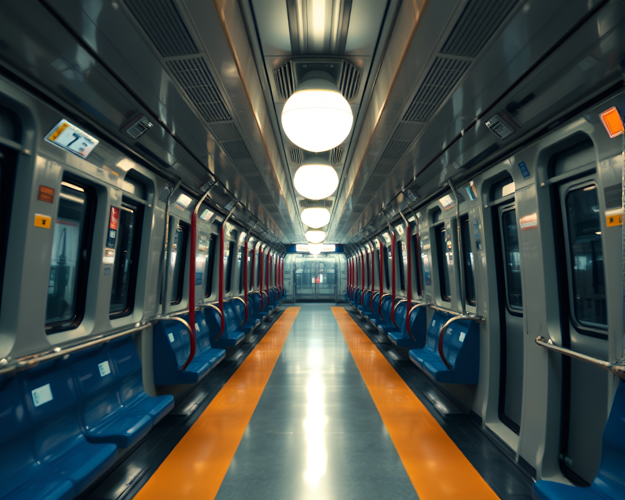 Monorail Library Portrait with Subsurface Scattering Lighting – free AI stock image