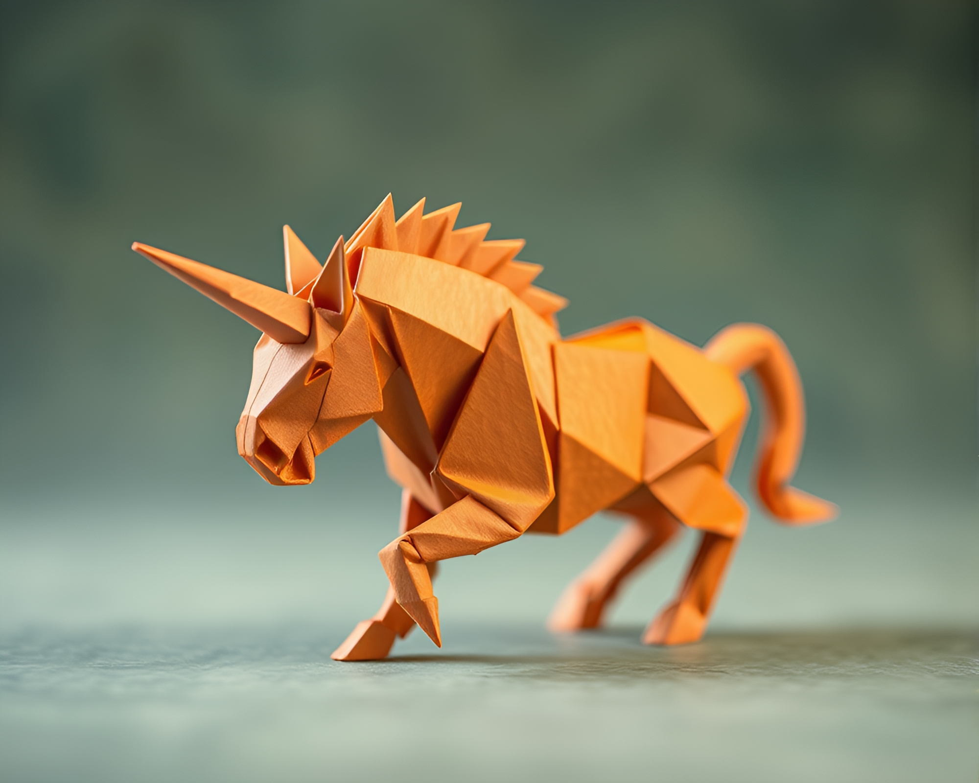 Majestic Minotaur in Origami Wonderland – free AI stock image
