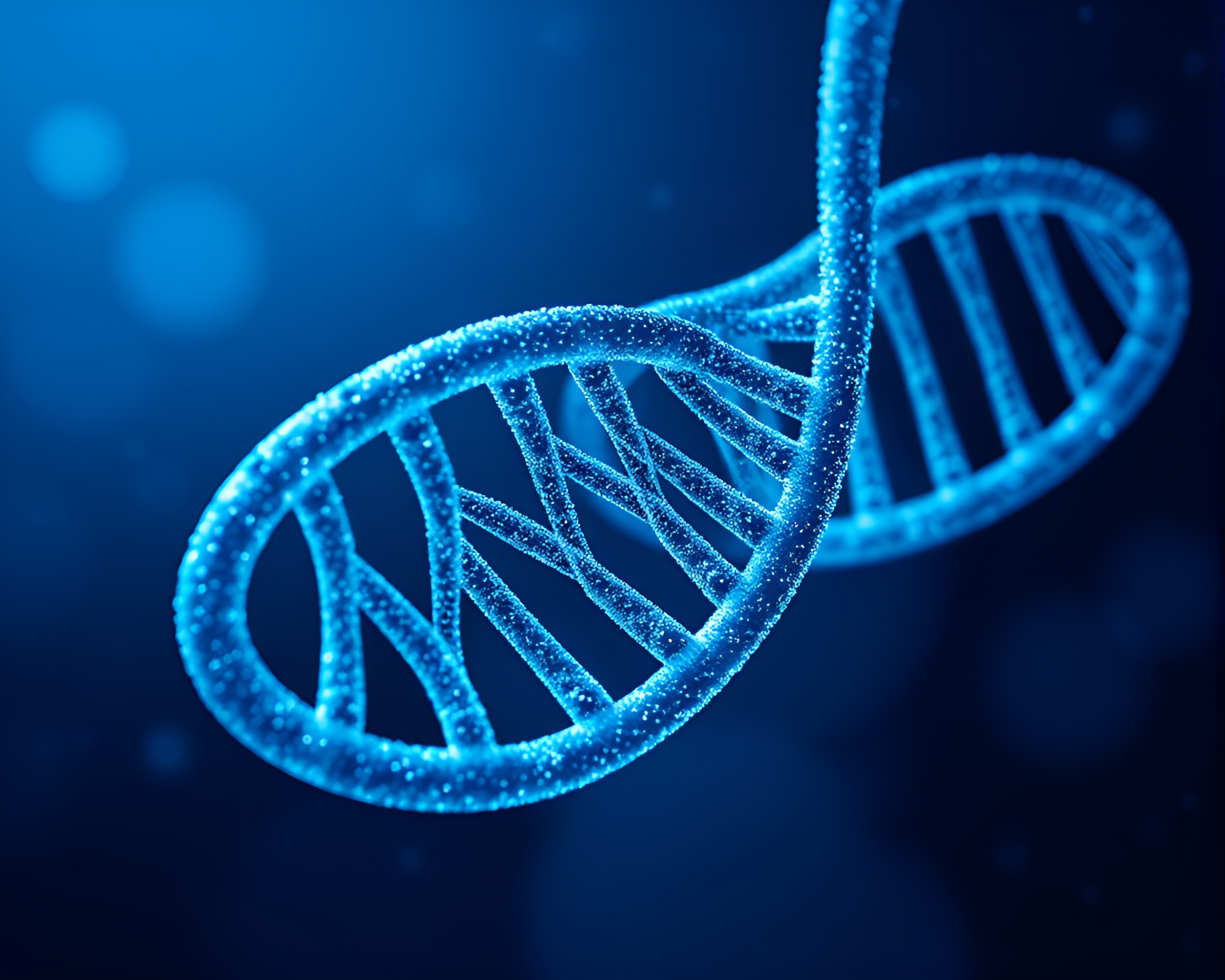Frozen DNA Helix in Arctic Blue Vector Artwork – free AI stock image