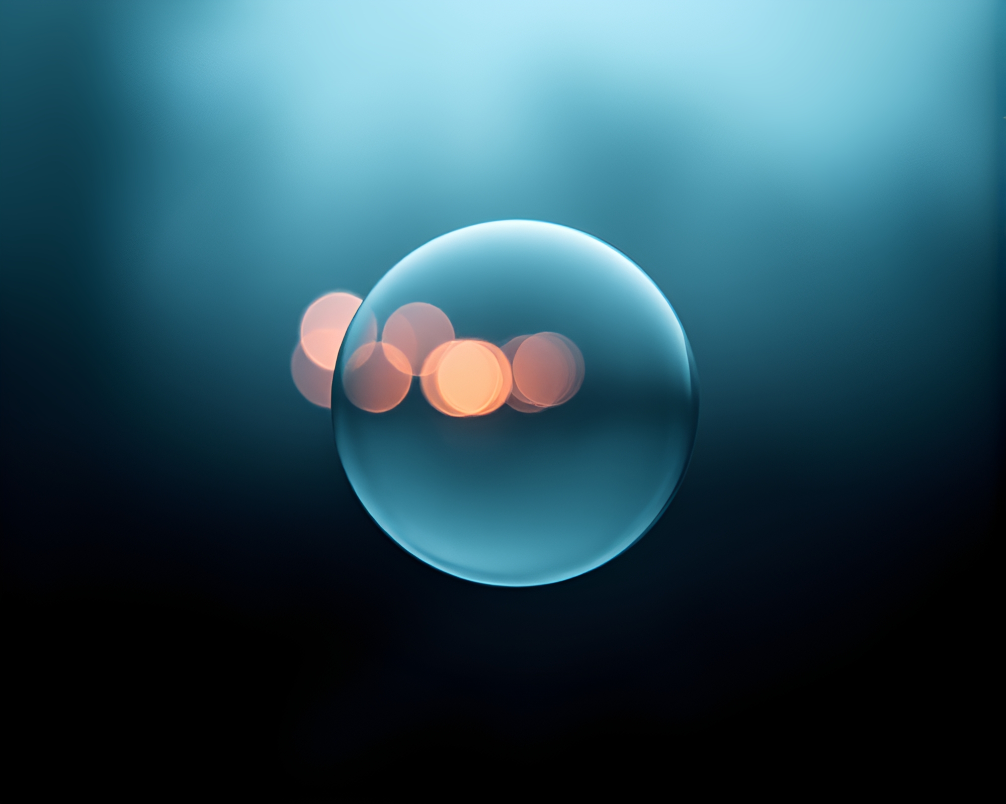 Ethereal Glass Orb in Noir Fog Drift – free AI stock image