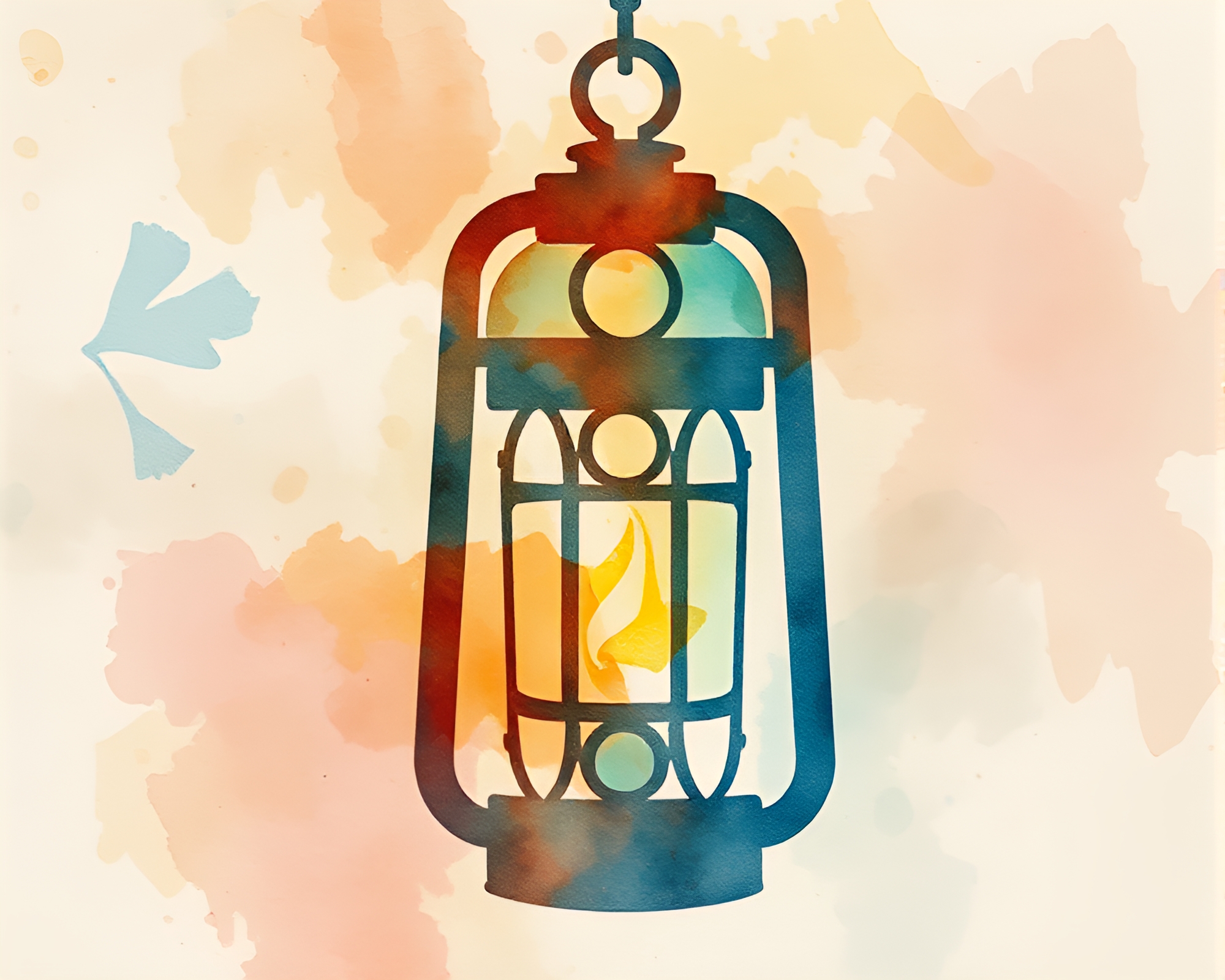 Vintage Oil Lantern on Paper Textures – free AI stock image