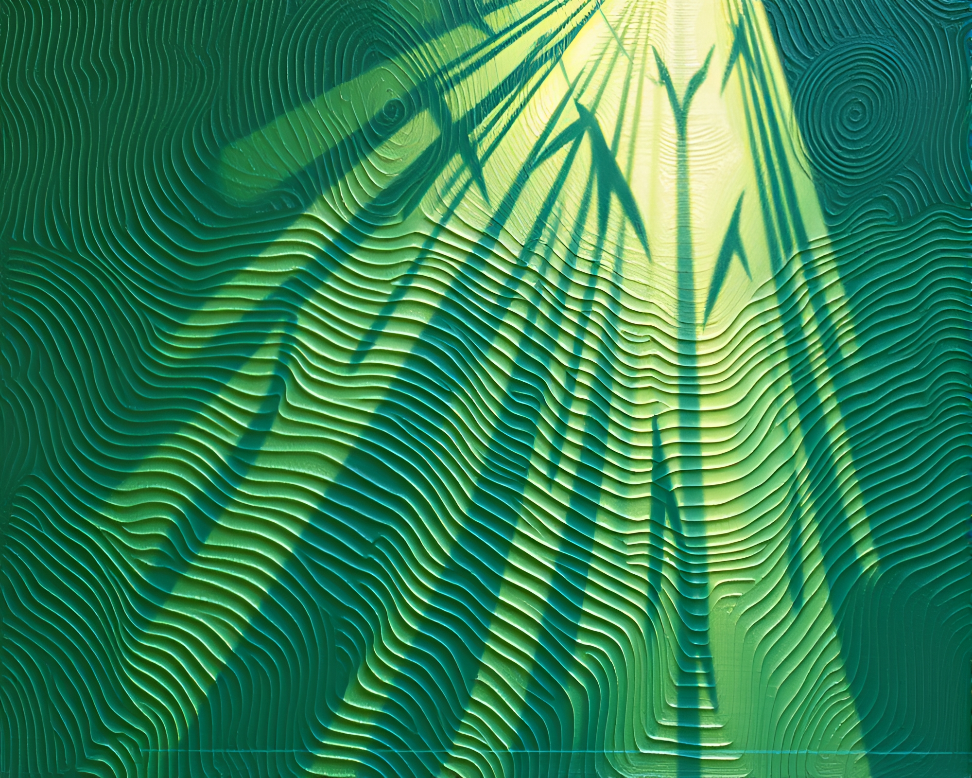 Sunlit Bamboo Flute Impasto Ridges – free AI stock image