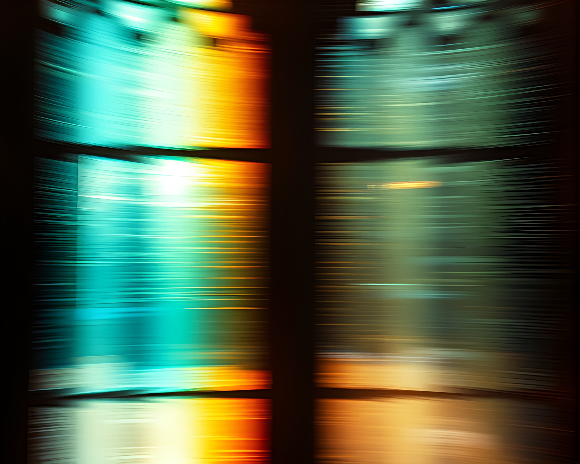 Digital Glitch Stained-Glass Window Pan Blur – free AI stock image