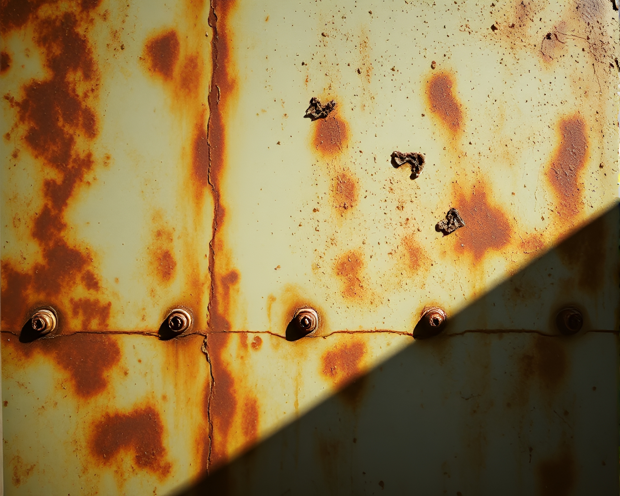 Ancient Golem with Rust Patina in Soft Shadows – free AI stock image