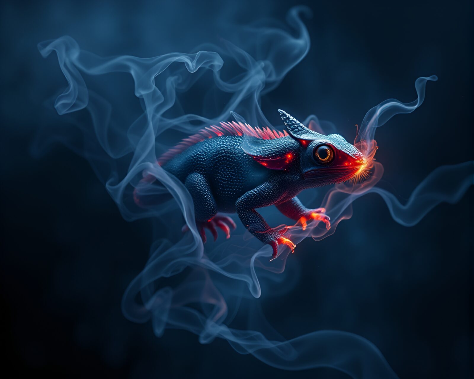 Mystical armadillo surrounded by sorcery aura and fluid strokes