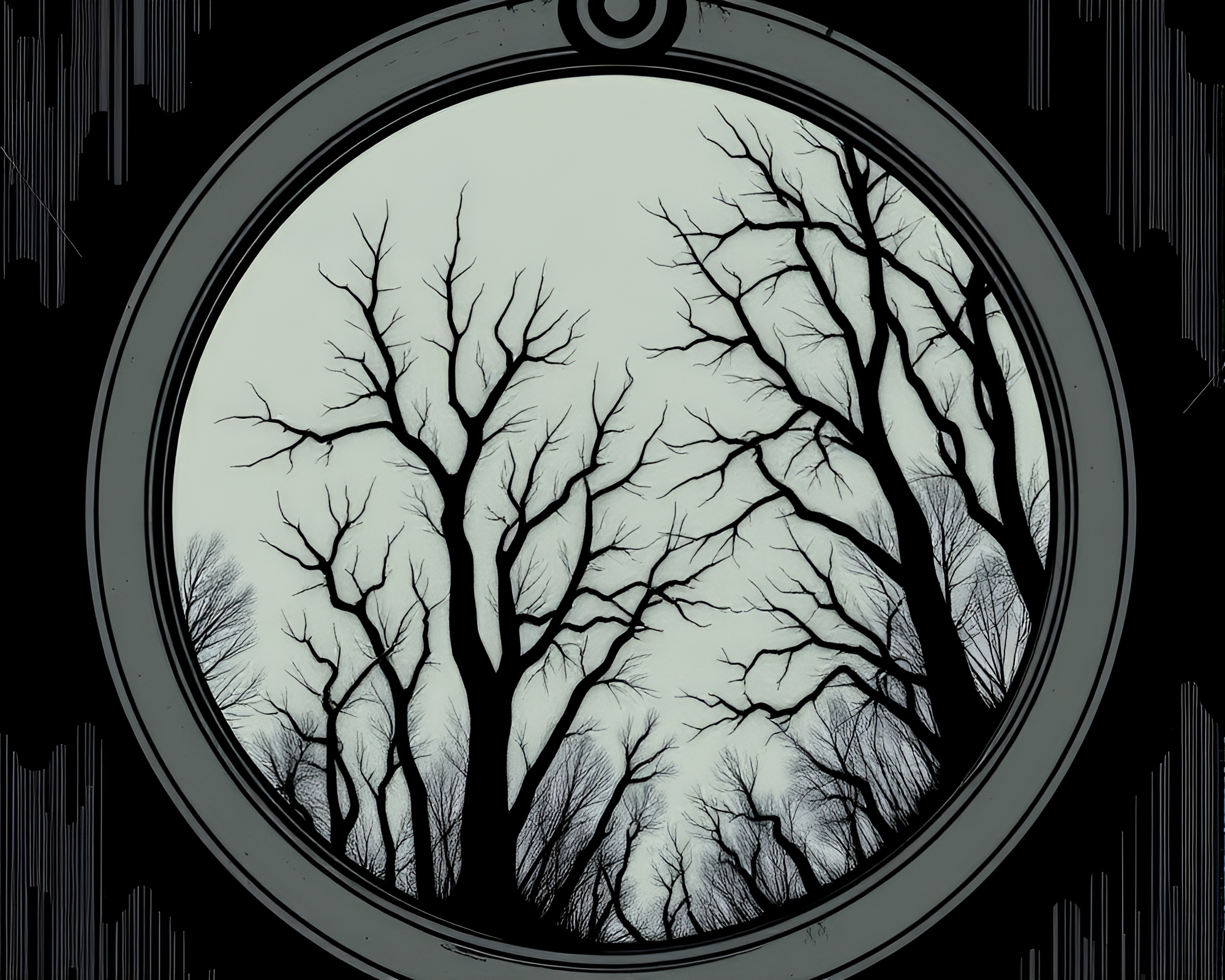Ethereal Haunted Mirror Reflection in Manga Style – free AI stock image