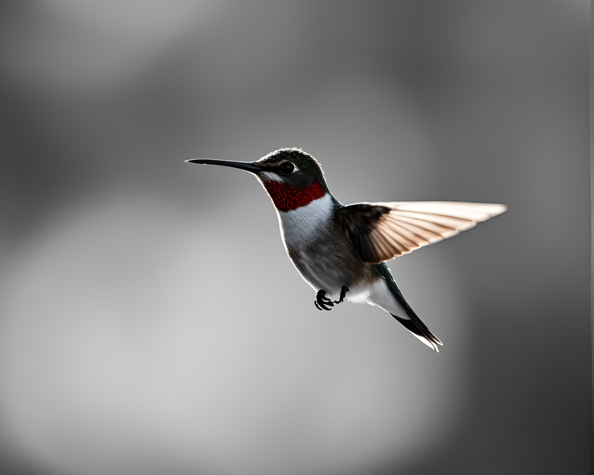 Ethereal Hummingbird in Antarctic Whiteout Cinemagraph – free AI stock image