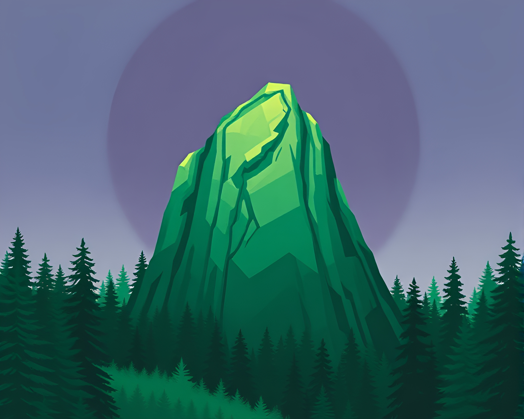 Mysterious Monolith Surrounded by Pixelated Trees – free AI stock image