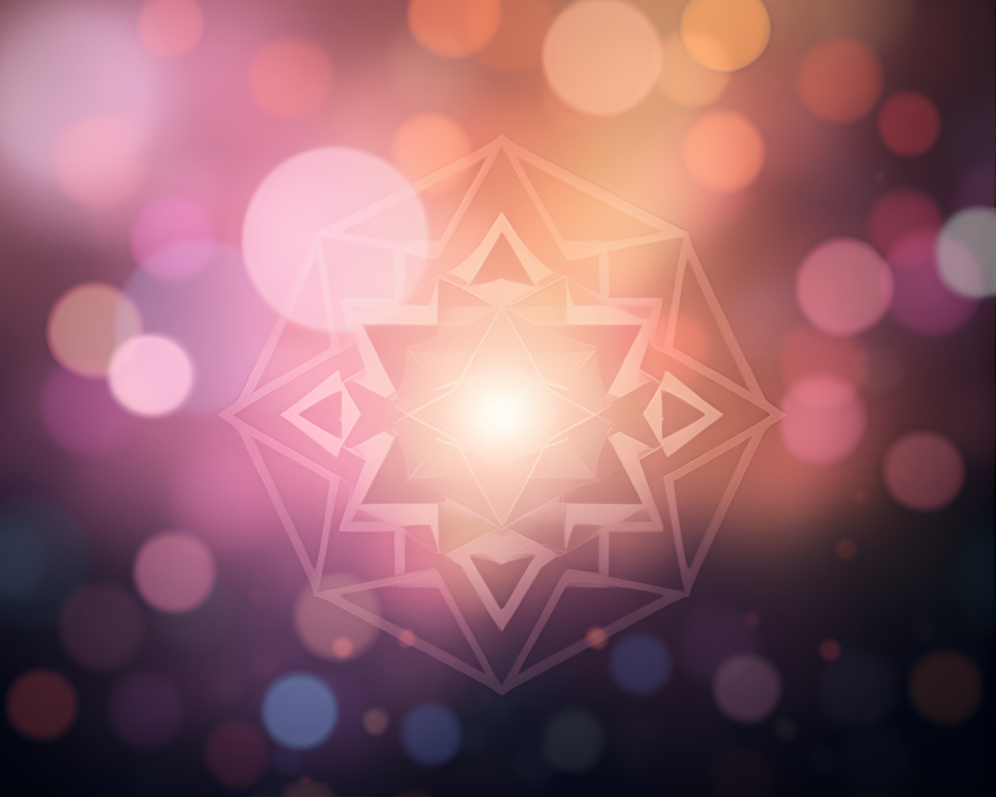 Sacred Geometry in Washed-Out Color Splash – free AI stock image