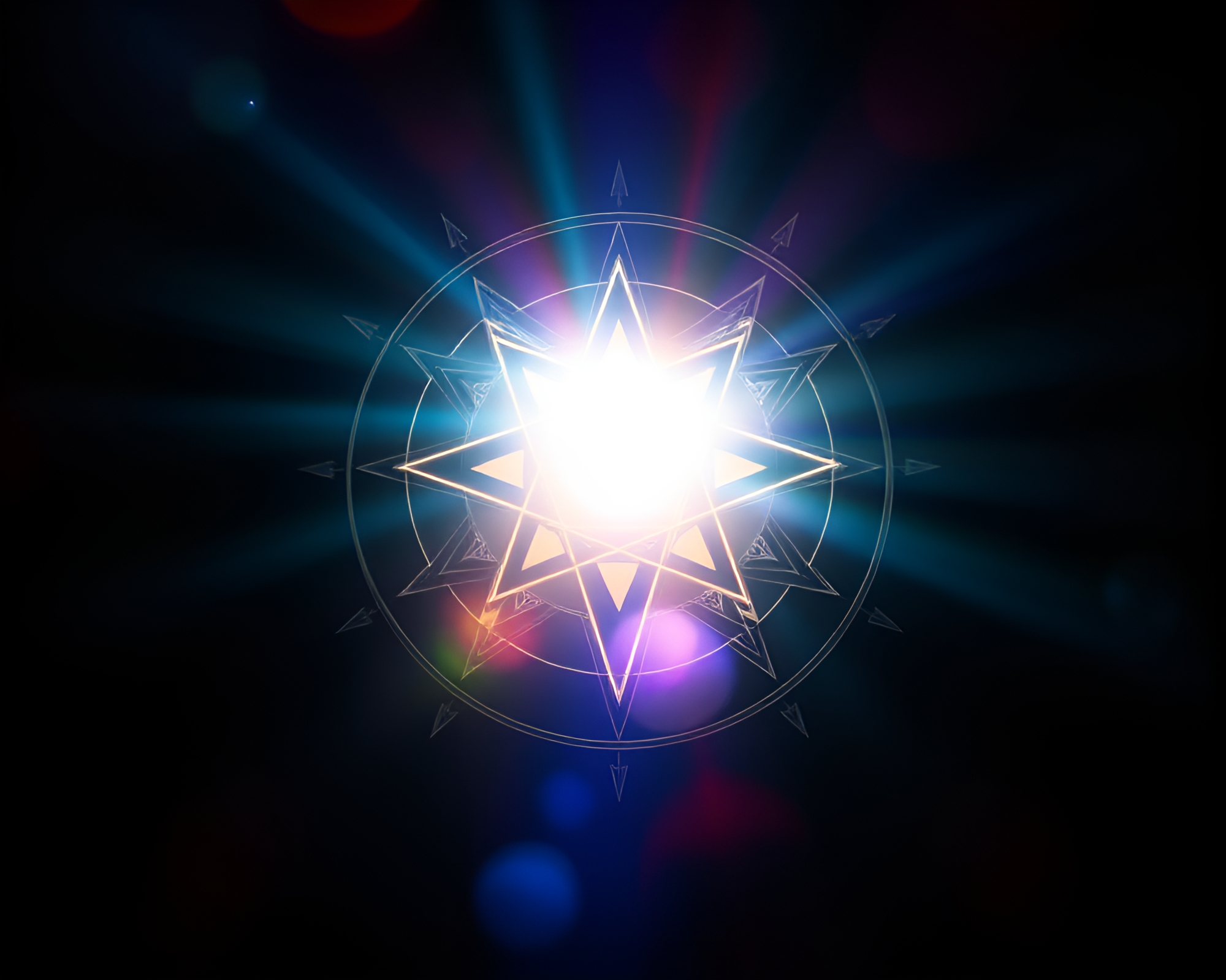 Esoteric Sigil bathed in Iridescent Glow – free AI stock image