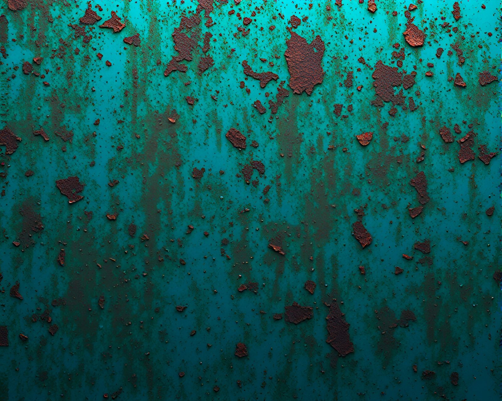 Underwater film strip border with rusty flake texture in blue hues