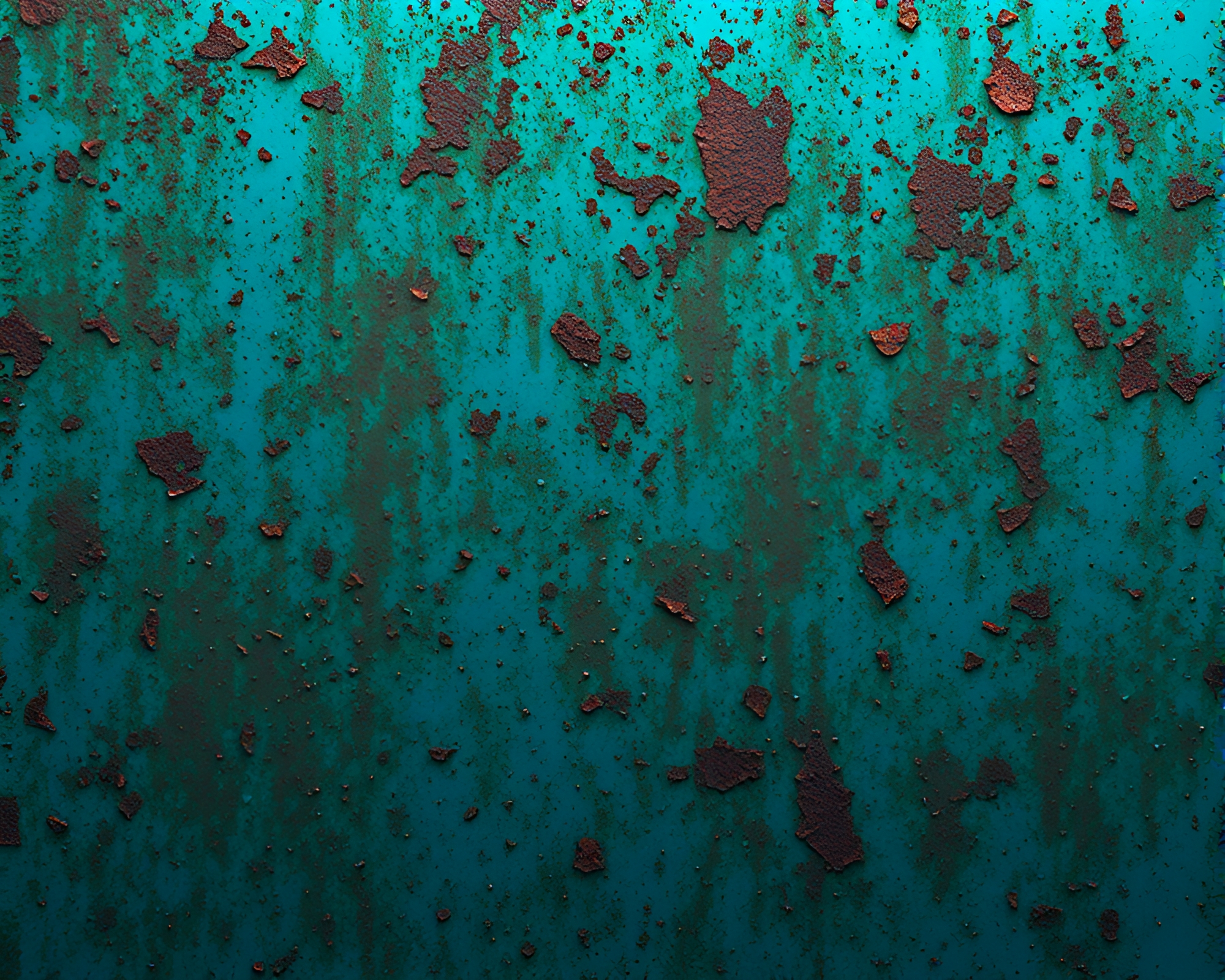 Rusty Flake Texture in Underwater Dome with Ocean-Blue Palette – free AI stock image