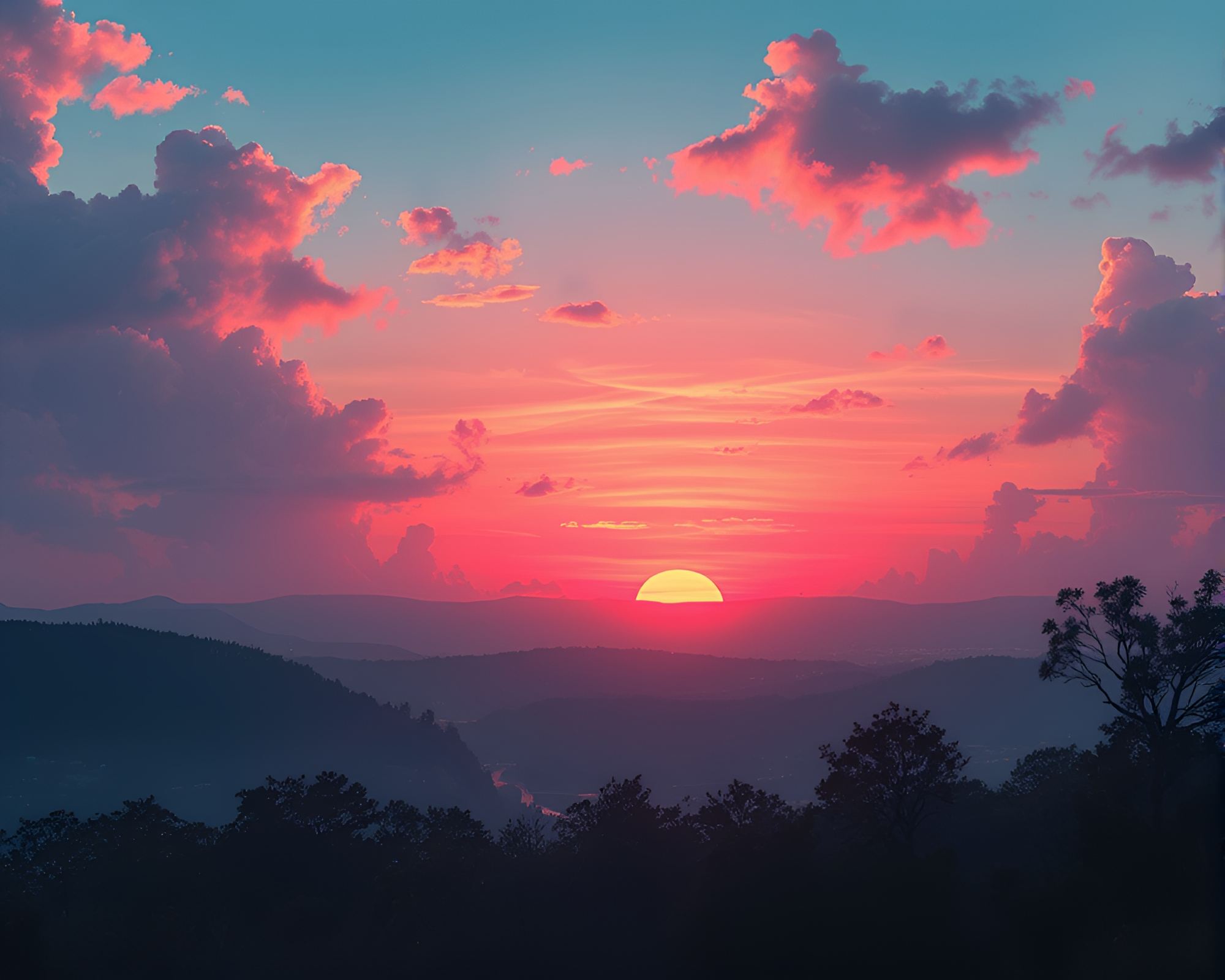 Sunrise Satyr Silhouette with Magical Light Leaks – free AI stock image