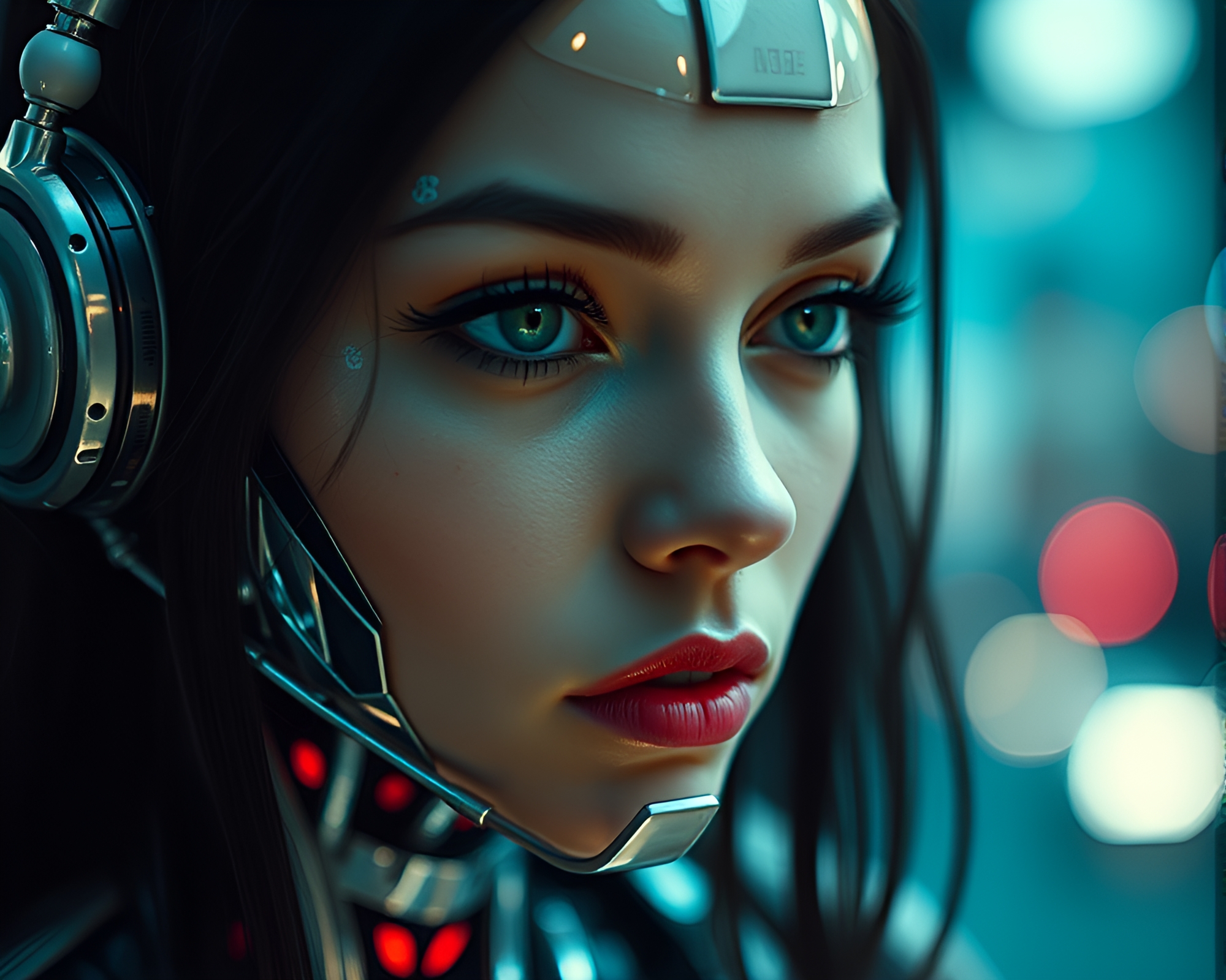 Hyper-Saturated Cyborg Ecorche Study – free AI stock image