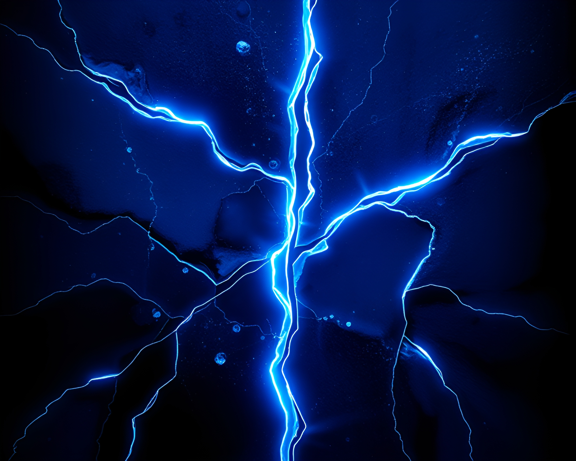 Neon Reflection in Ice with Split Toning – free AI stock image