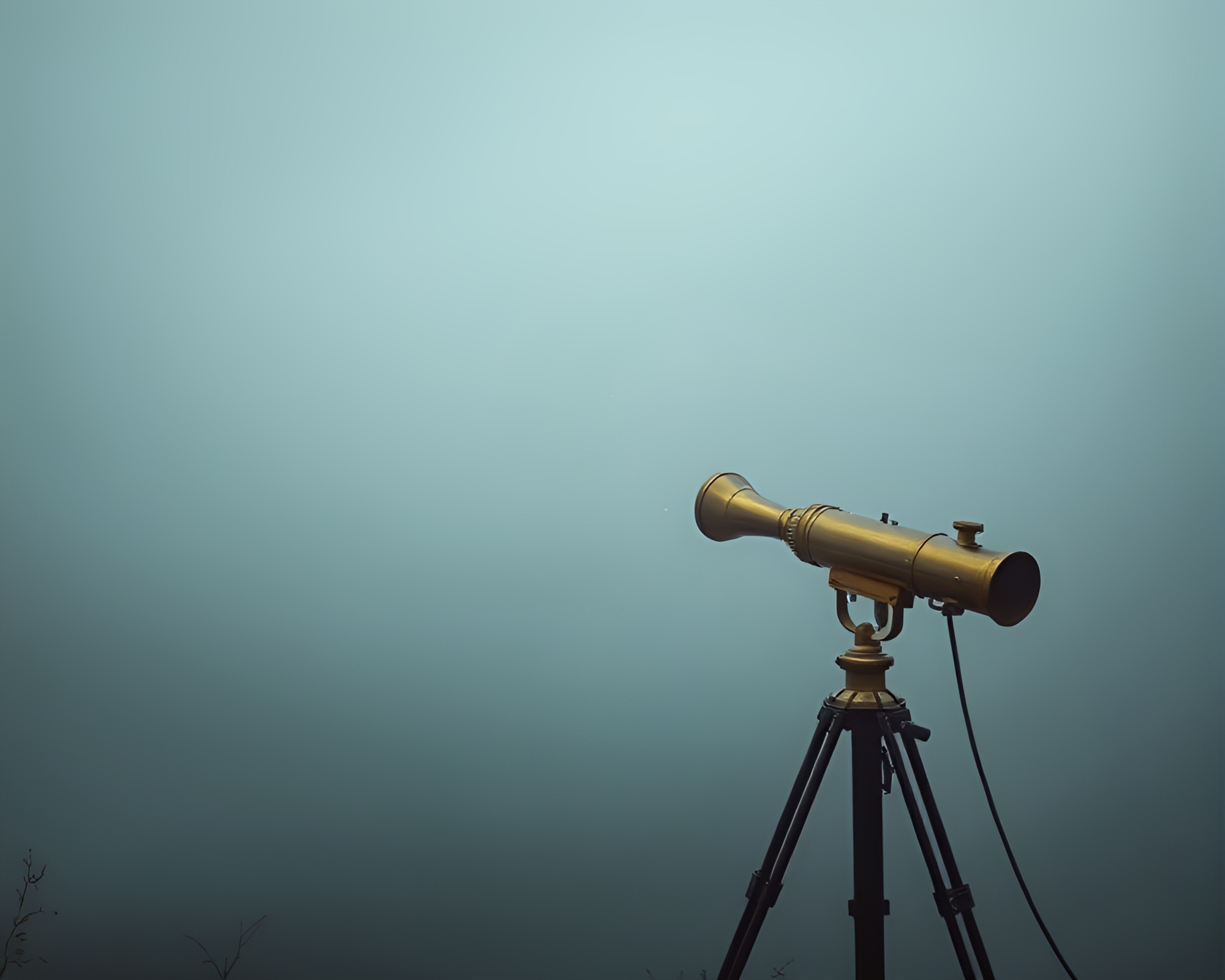 Mystical Foggy Night: Watching the Stars – free AI stock image