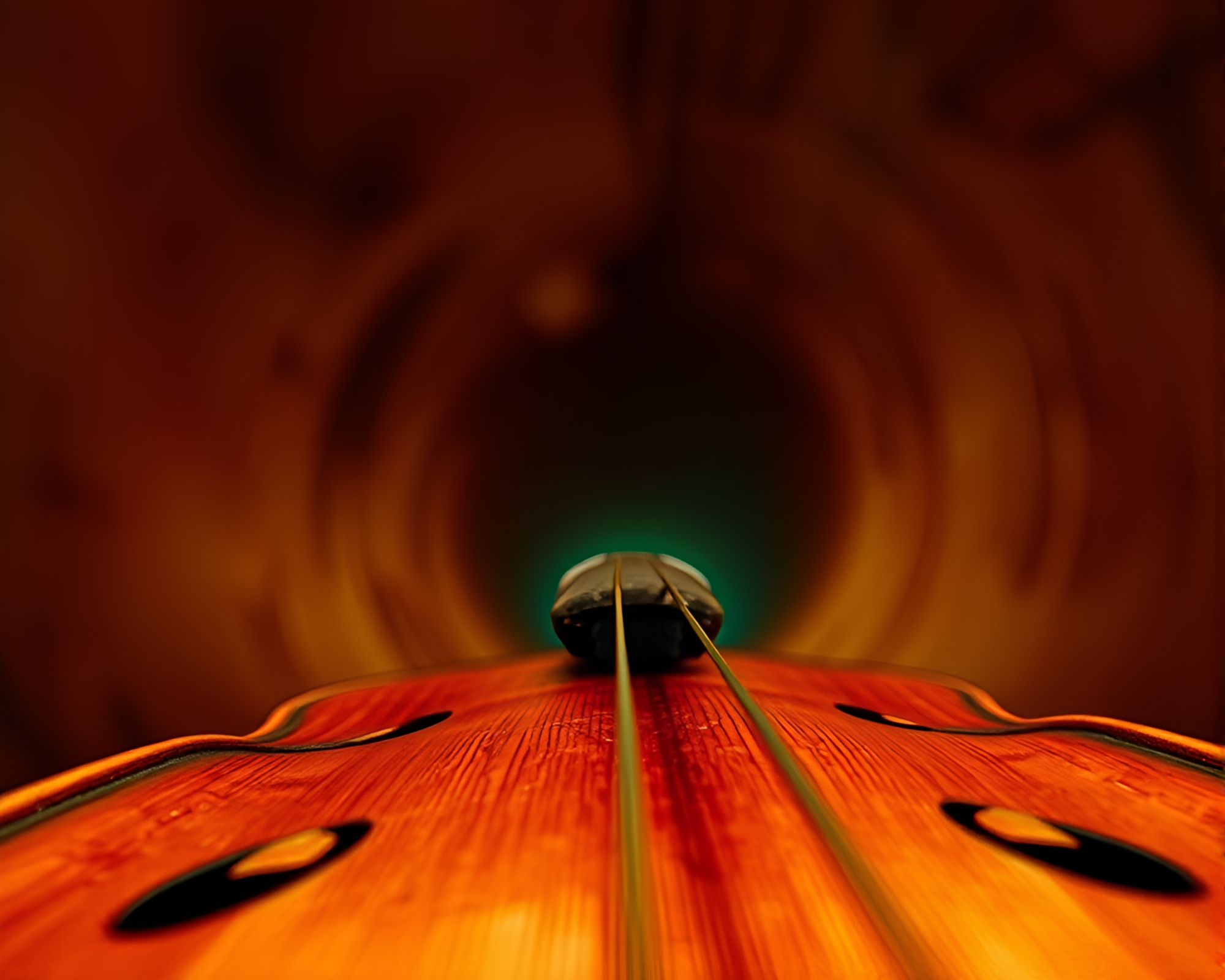 Impasto Violin in Earth Tones from Below – free AI stock image
